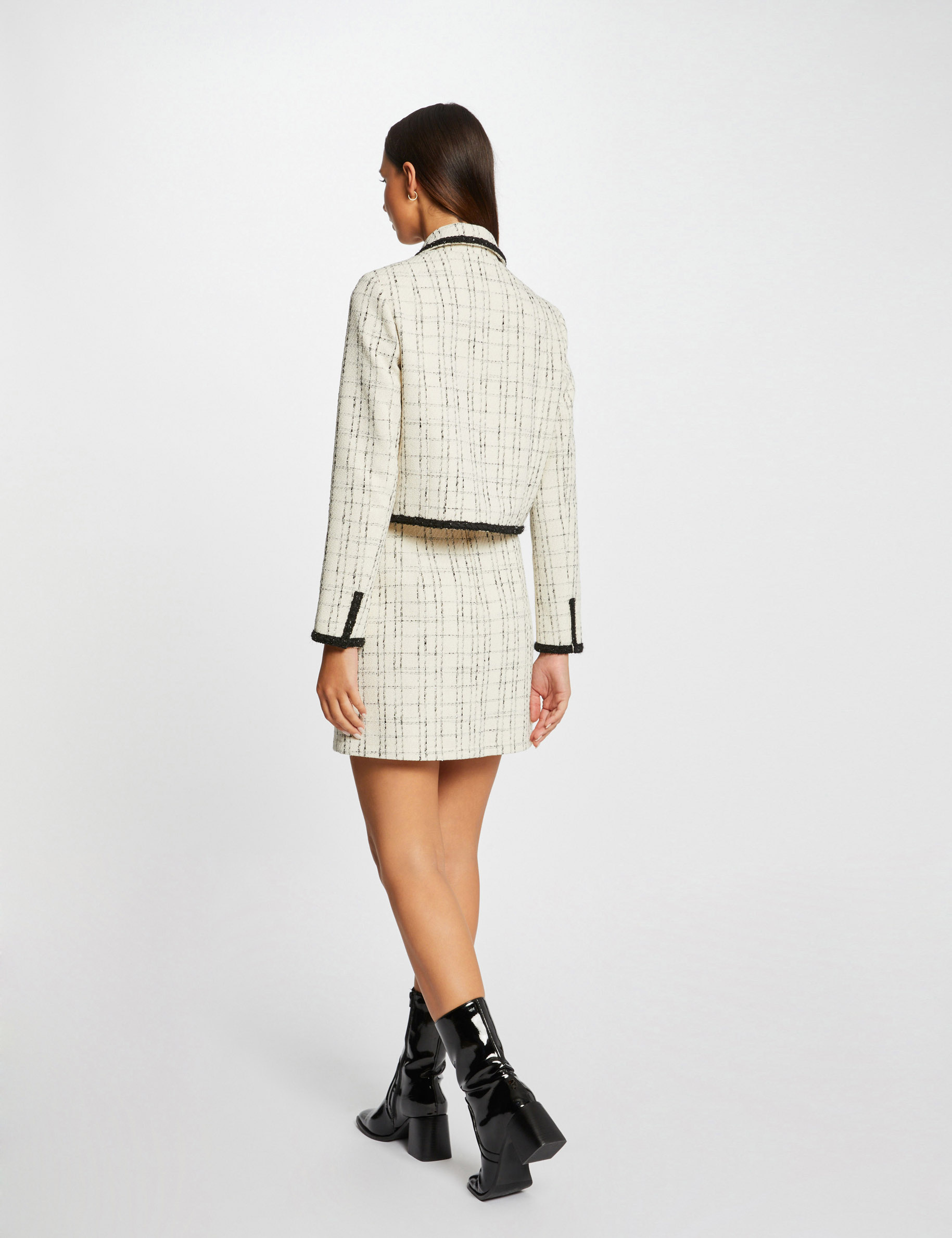 jupe courte droite ivoire femme Jupe courte droite ivoire femme