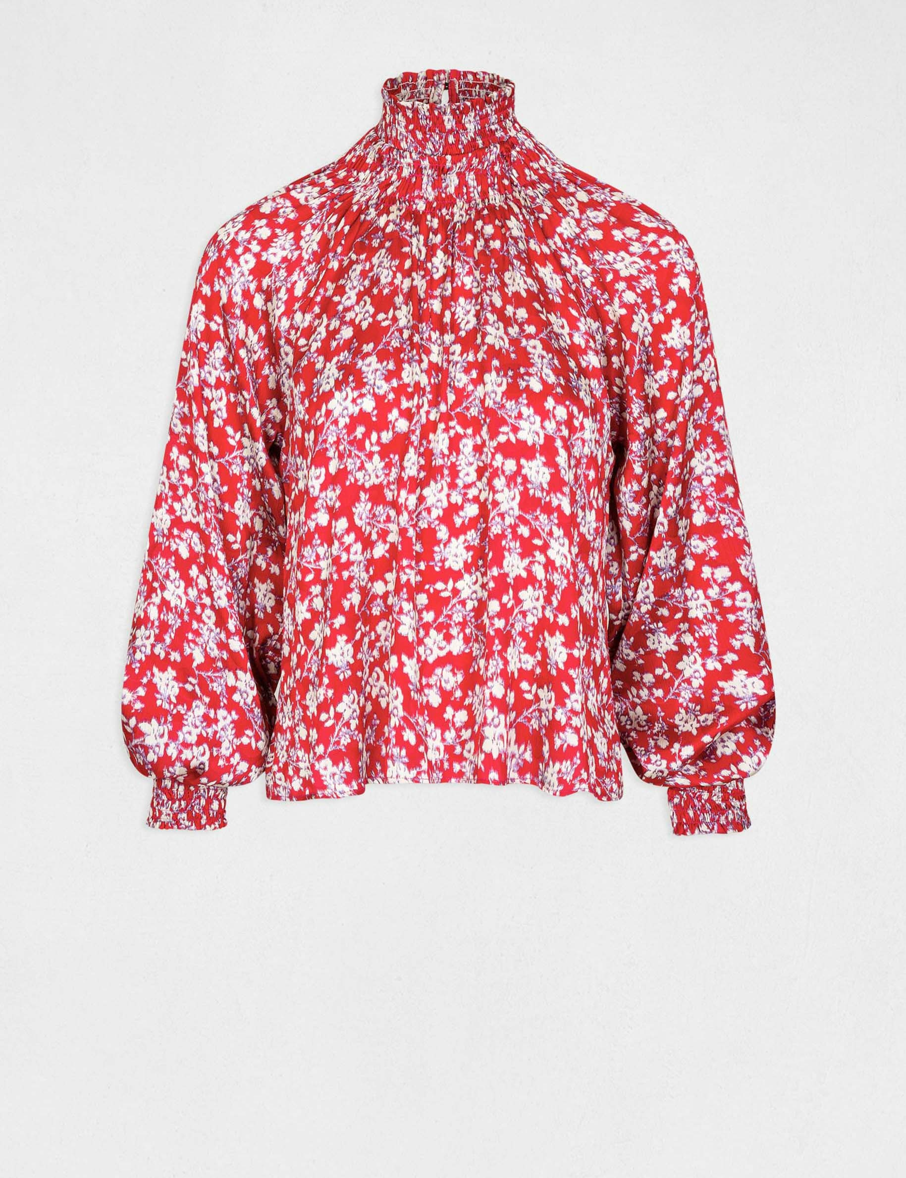 Blouse manches longues imprimé floral multico femme