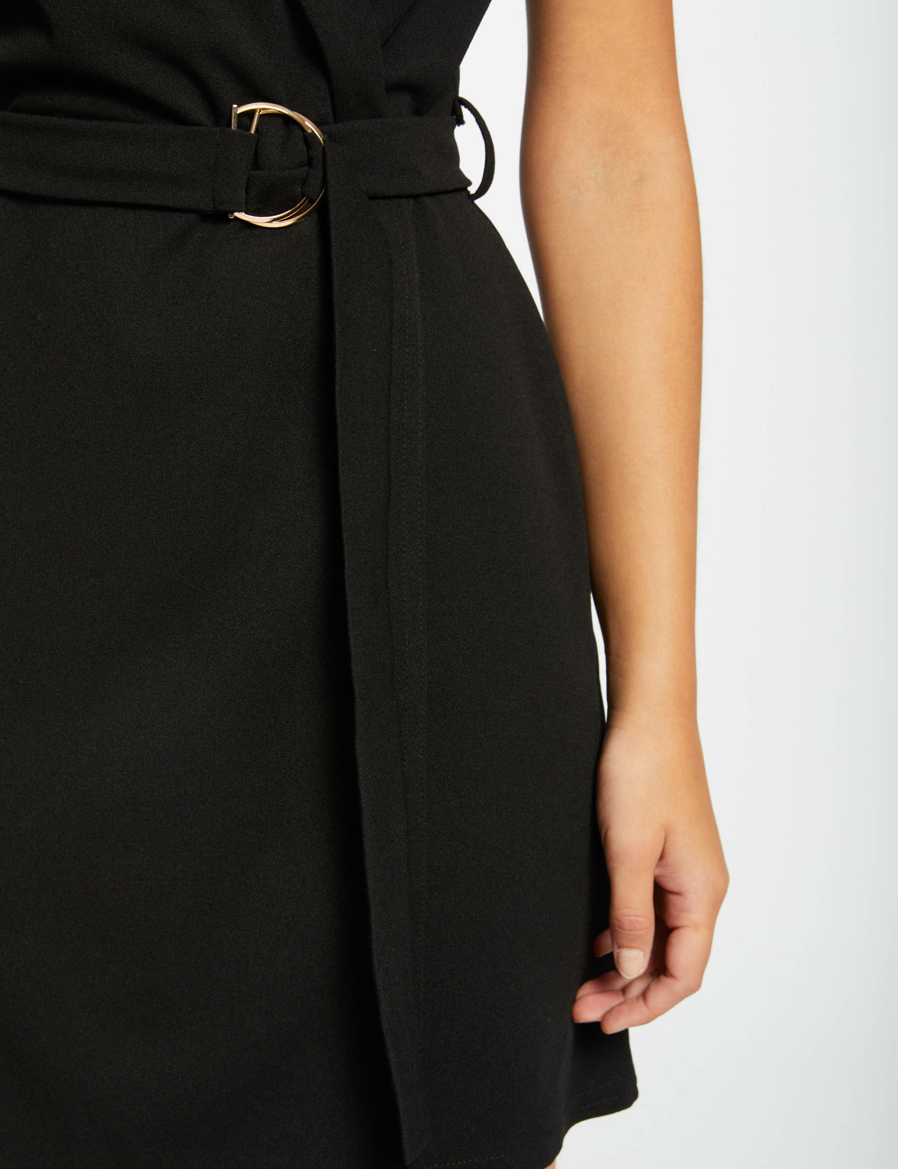 robe portefeuille ceinturee noir femme Robe portefeuille ceinturée noir femme