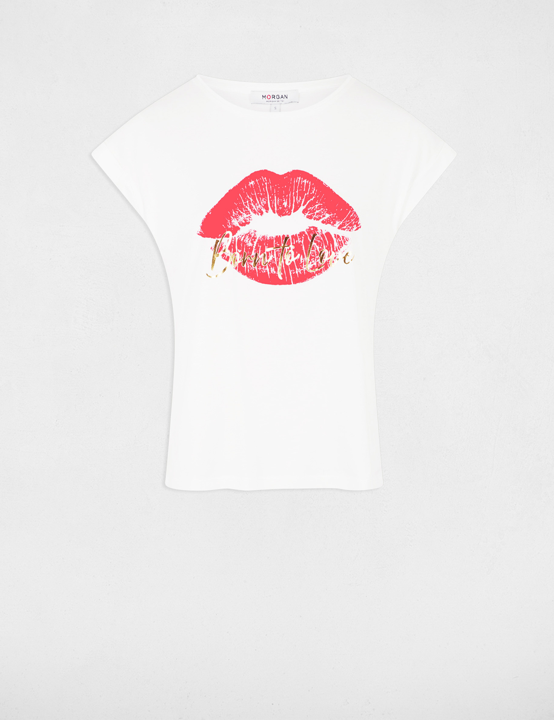 t shirt a inscription blanc femme T-shirt à inscription blanc femme