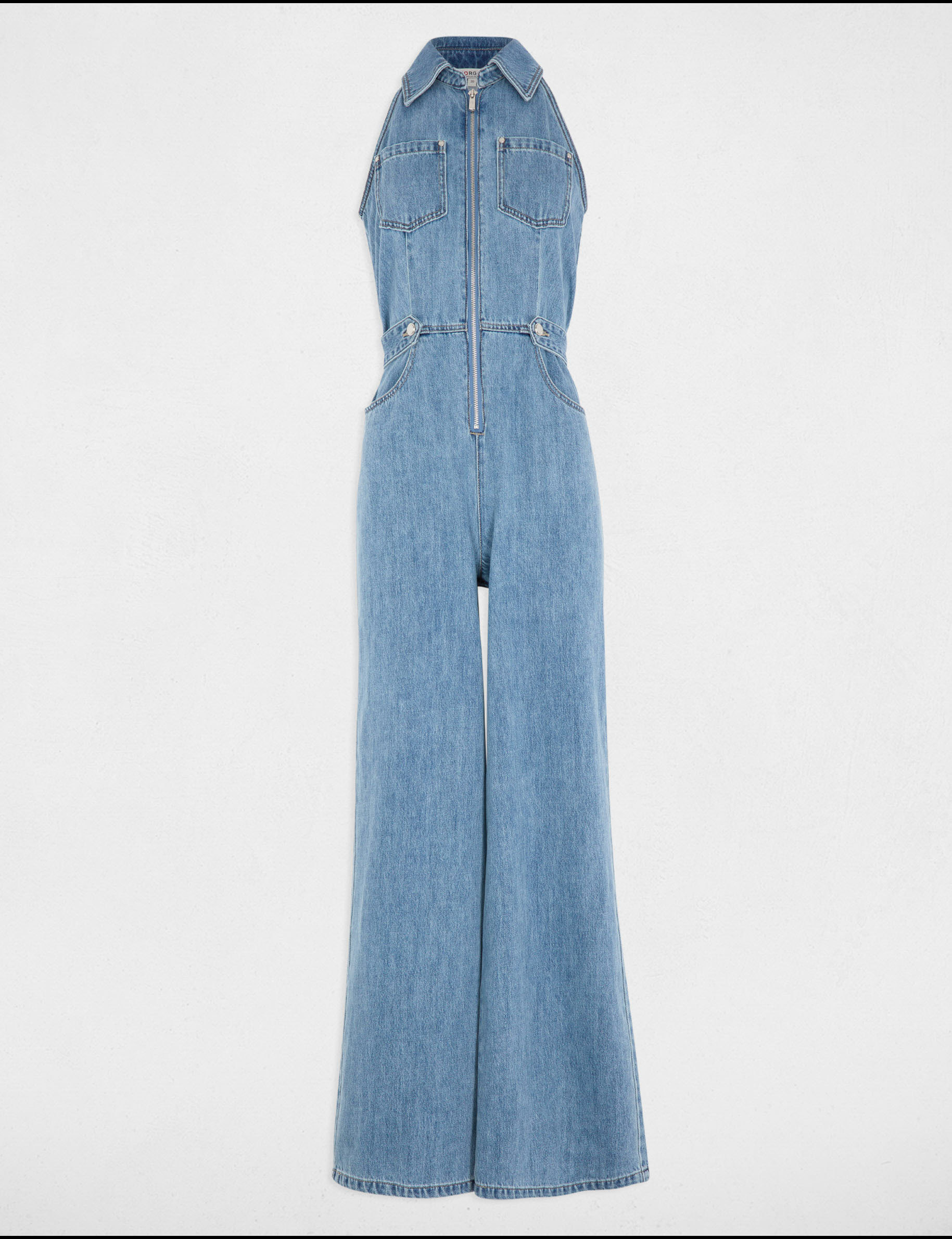 combinaison longue en jean denim bleach femme Combinaison longue en jean denim bleach femme