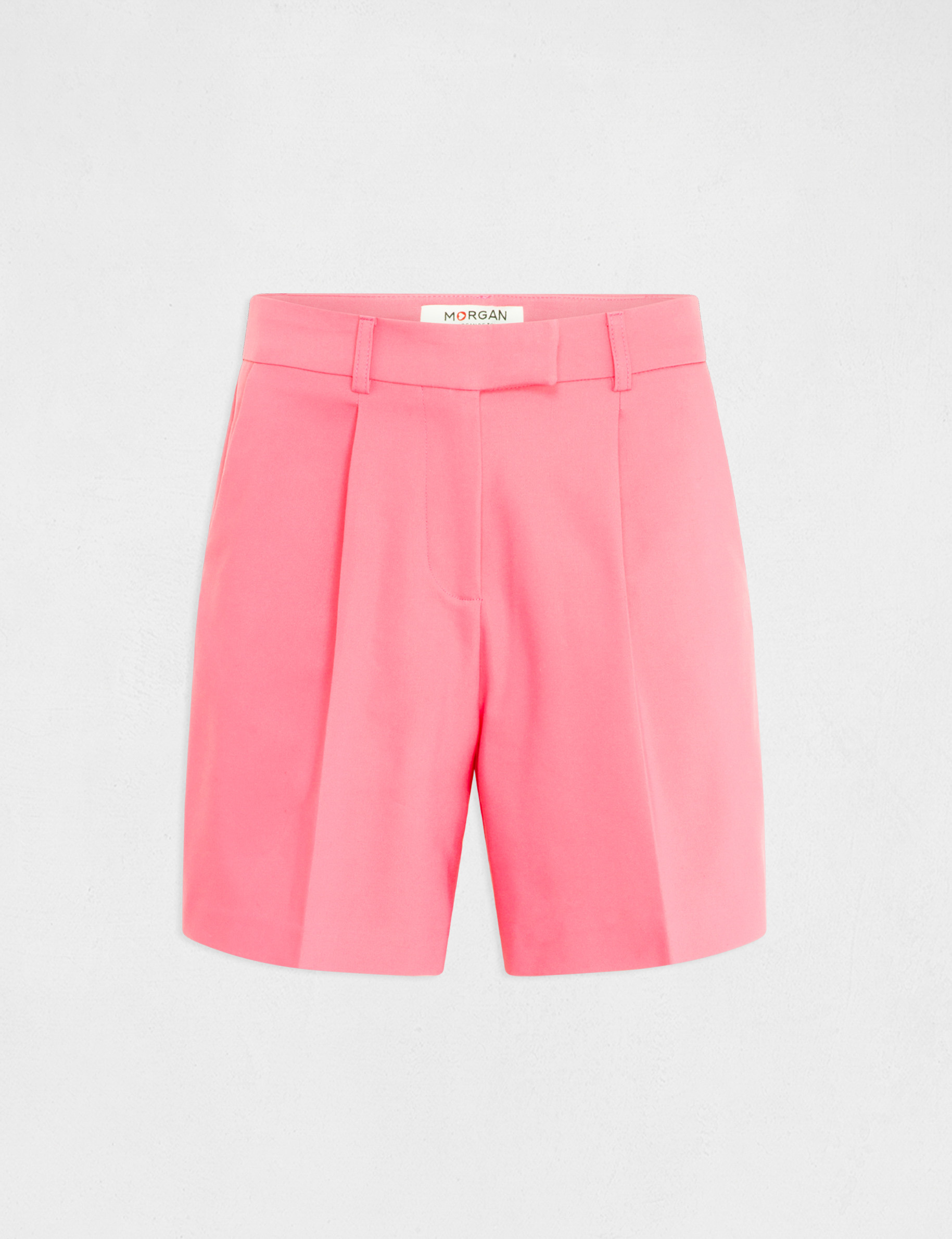 short city droit a pinces rose femme Short city droit à pinces rose femme
