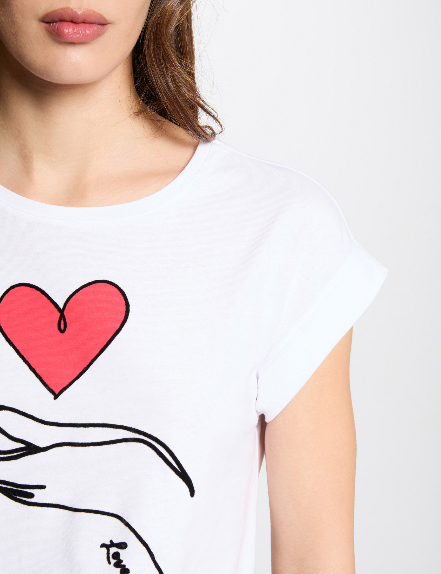 t shirt a inscription blanc femme T-shirt à inscription blanc femme