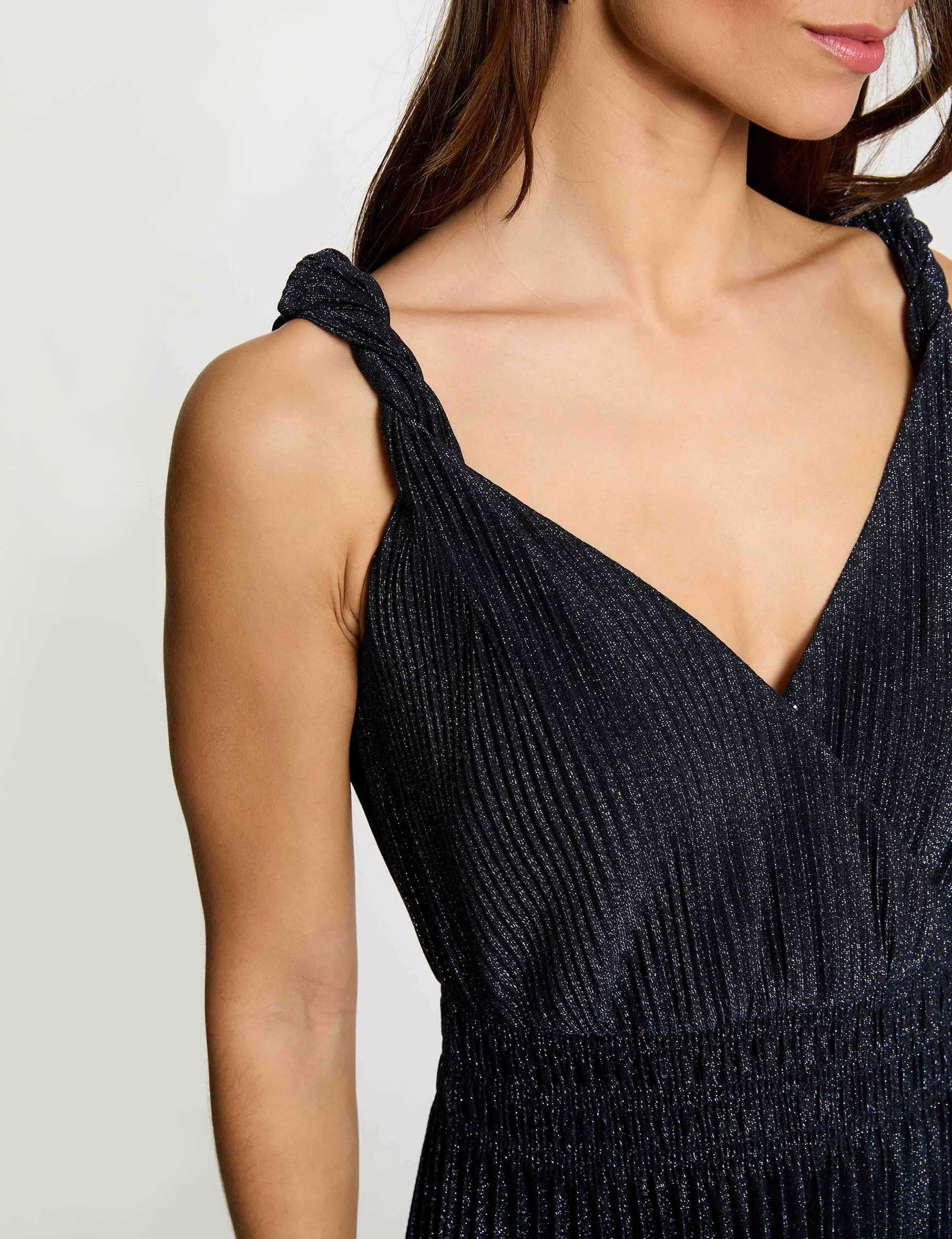 Robe longue cache coeur bleu marine femme