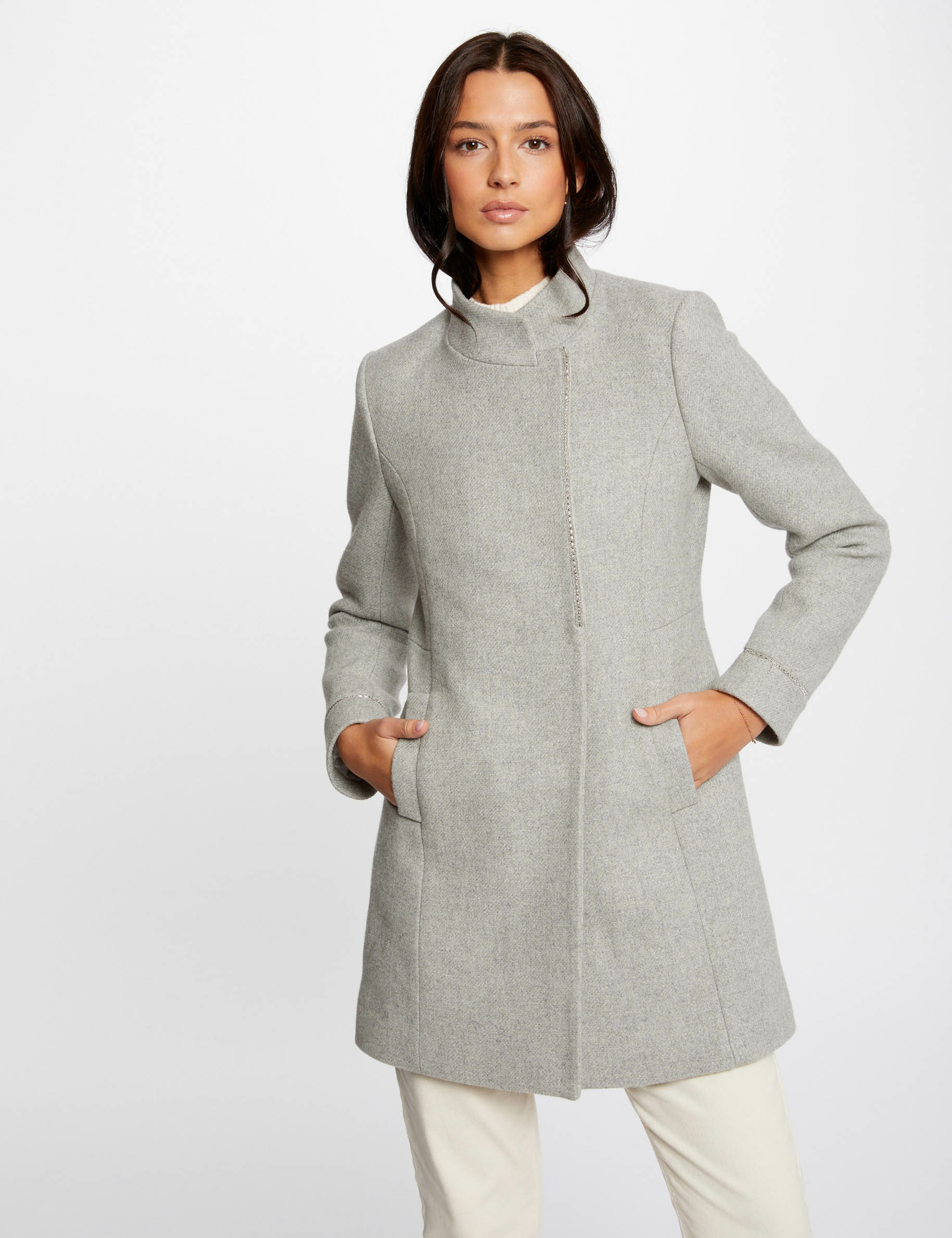 Manteau cintré laine femme deals
