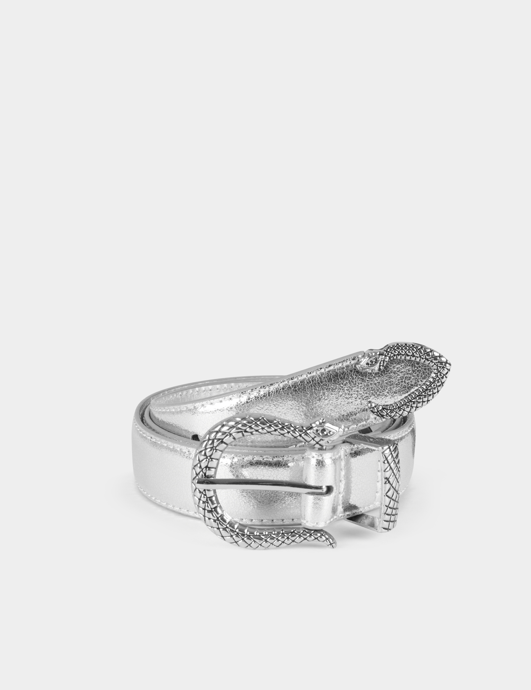 ceinture metallisee boucle serpent argente femme Ceinture métallisée boucle serpent argente femme