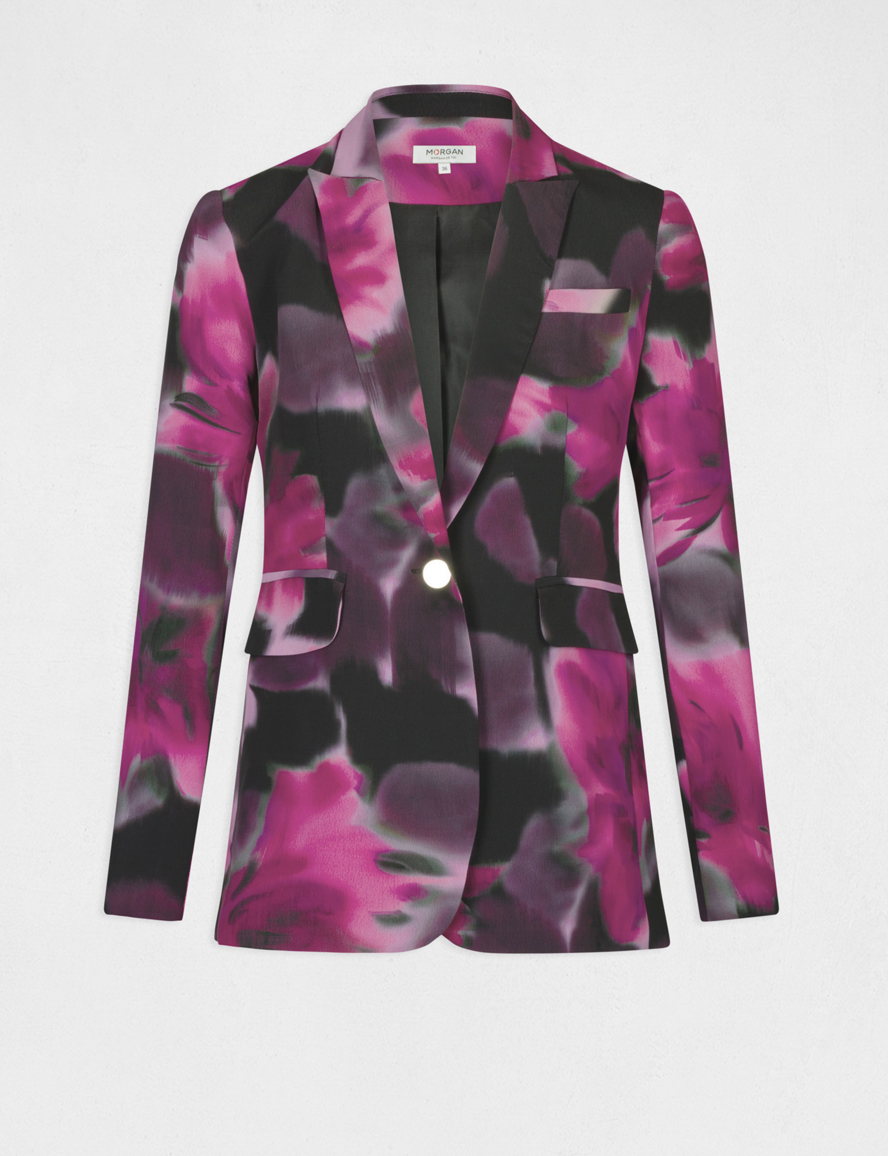 Veste tailleur droite imprimé floral multico femme Veste tailleur droite imprimé floral multico femme