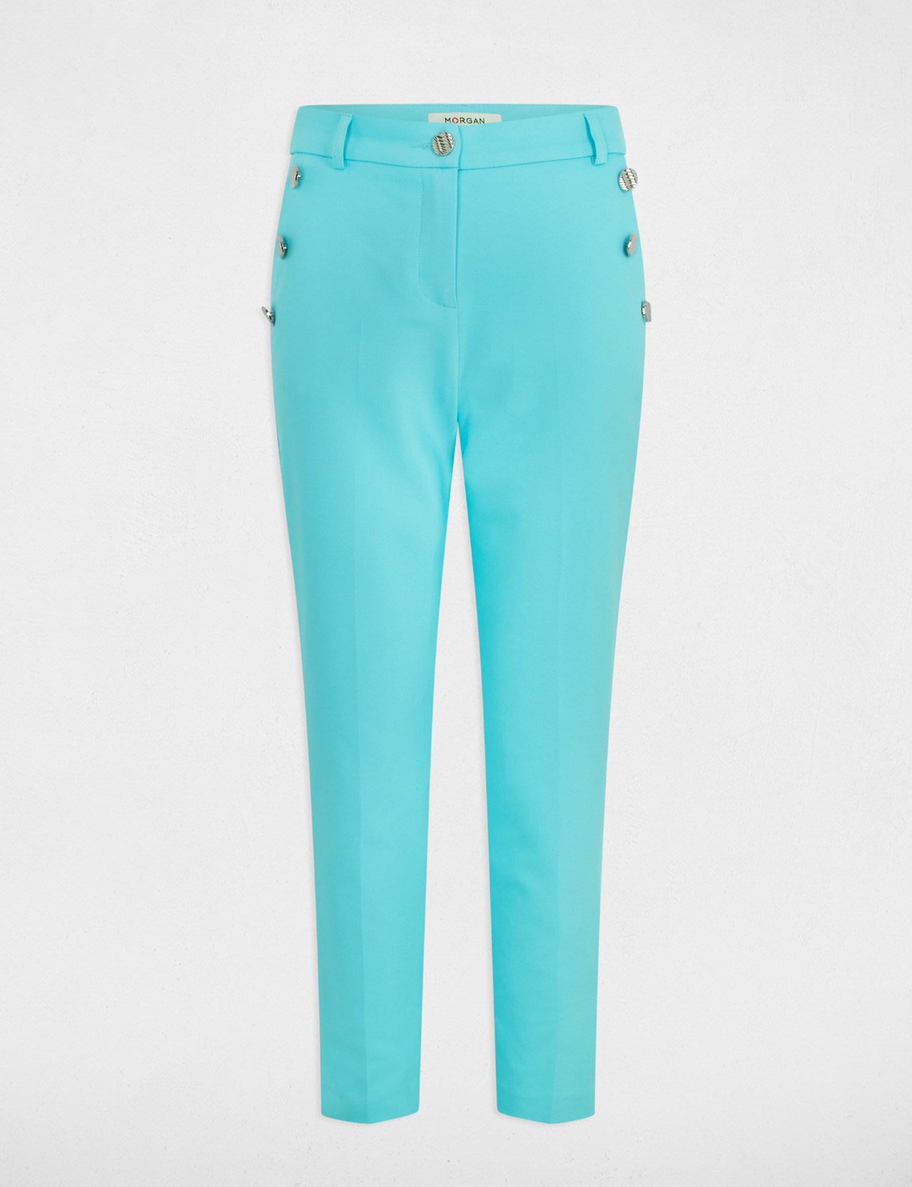 pantalon cigarette 78eme bleu ciel femme Pantalon cigarette 7/8ème bleu ciel femme
