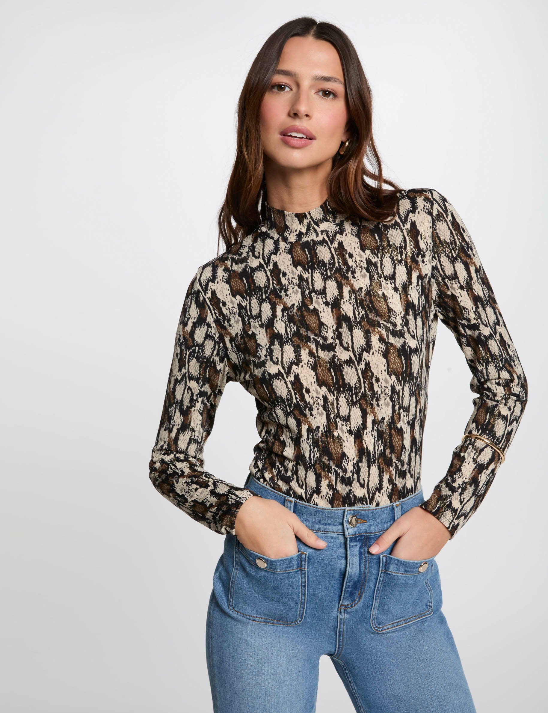 t shirt manches longues multicolore femme T-shirt manches longues multicolore femme