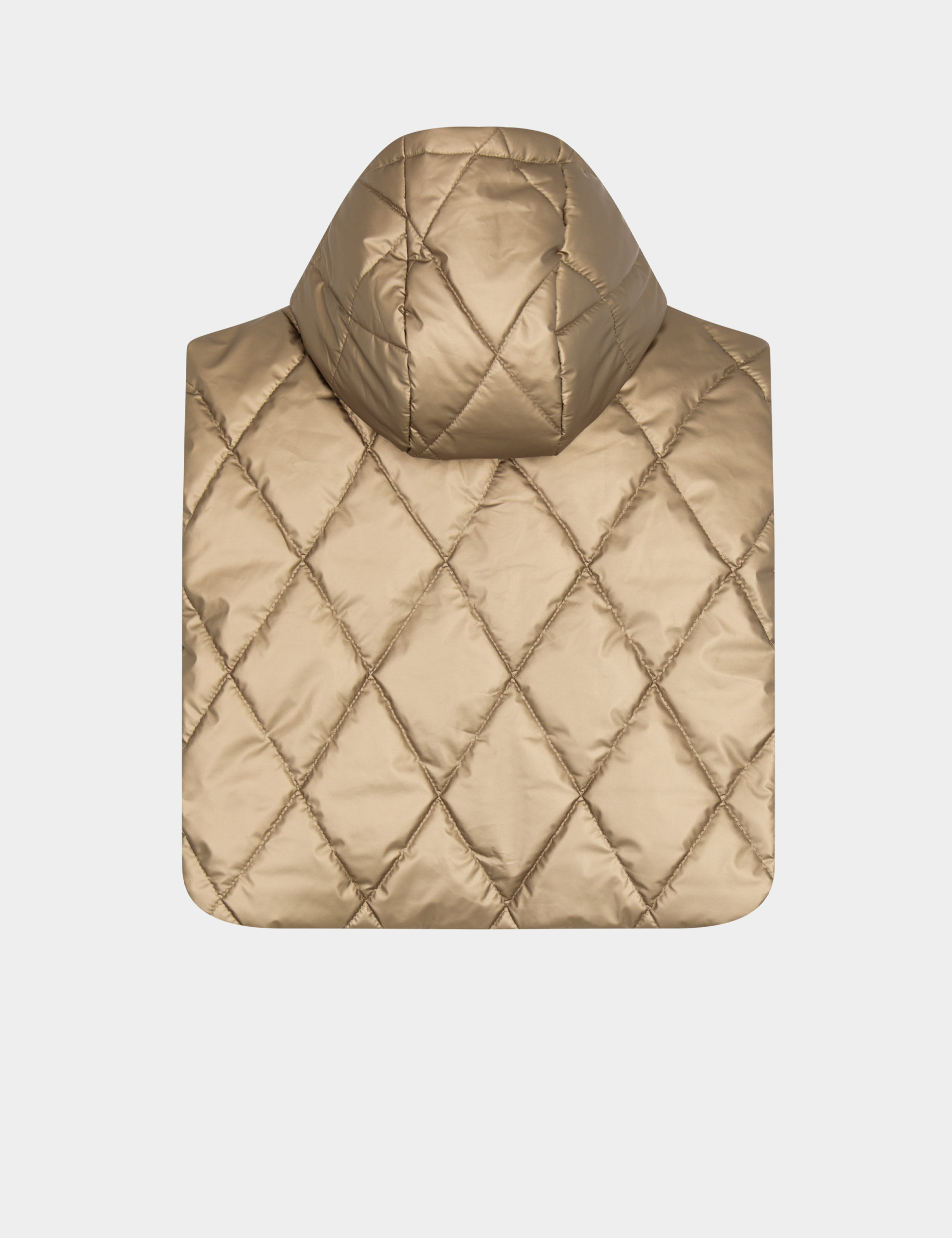 Poncho col matelass&eacute; couleur cuivre femme