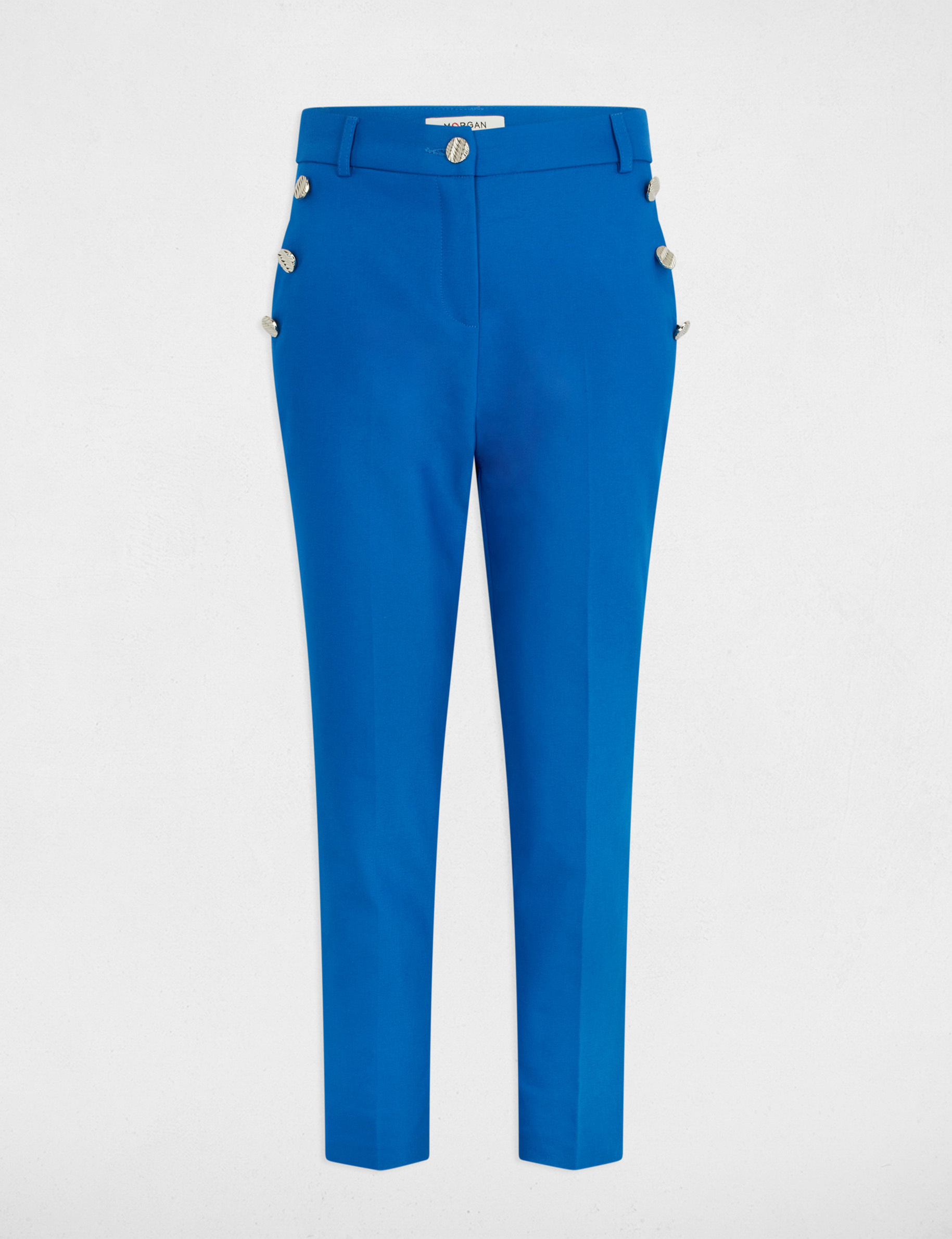 pantalon cigarette 78eme bleu electrique femme Pantalon cigarette 7/8ème bleu electrique femme