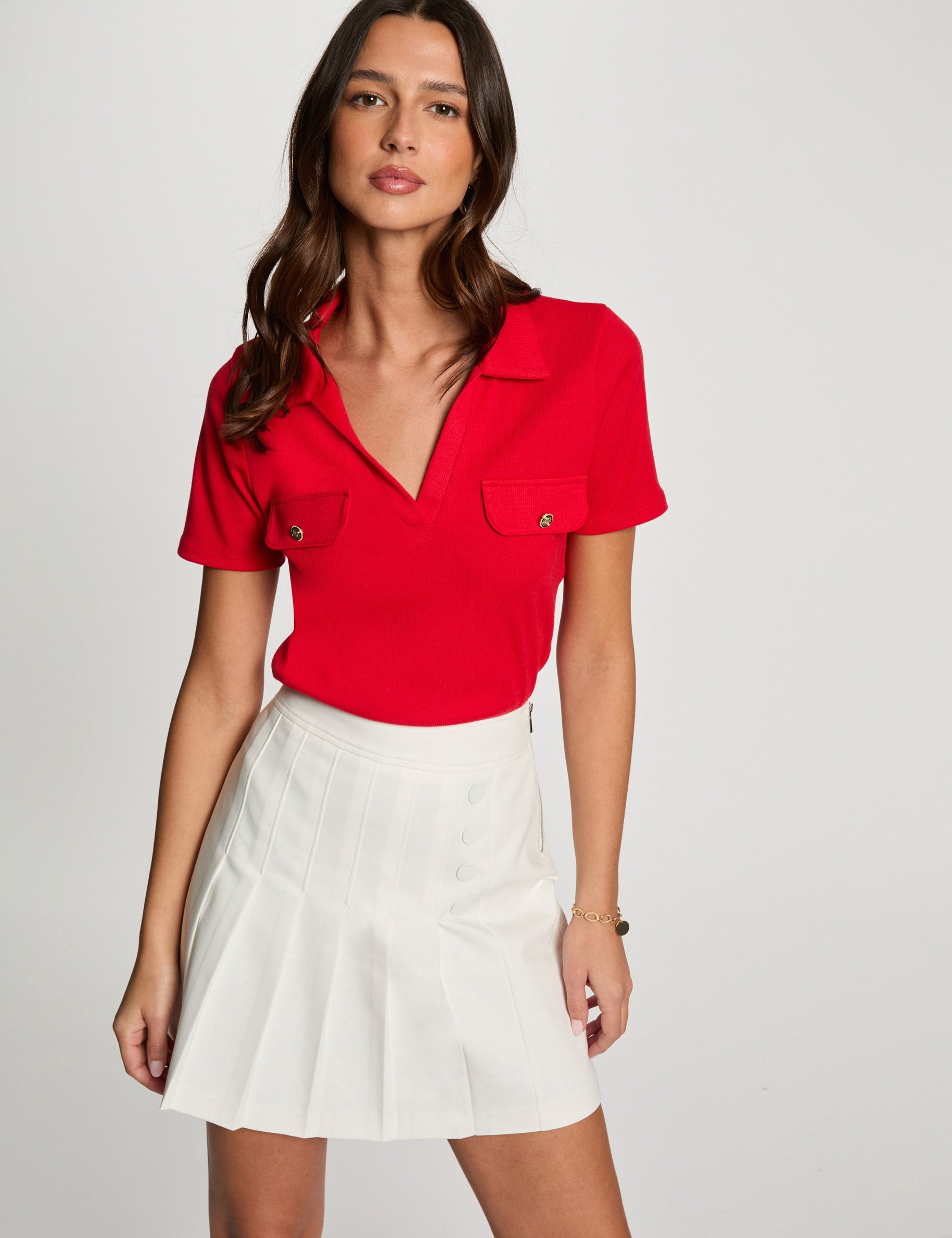 t shirt manches courtes rouge femme T-shirt manches courtes rouge femme