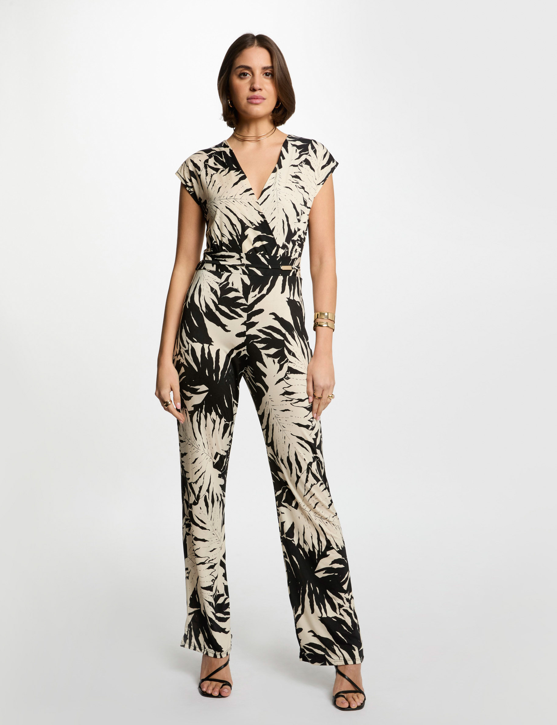 Combinaison longue imprim&eacute;e multicolore femme
