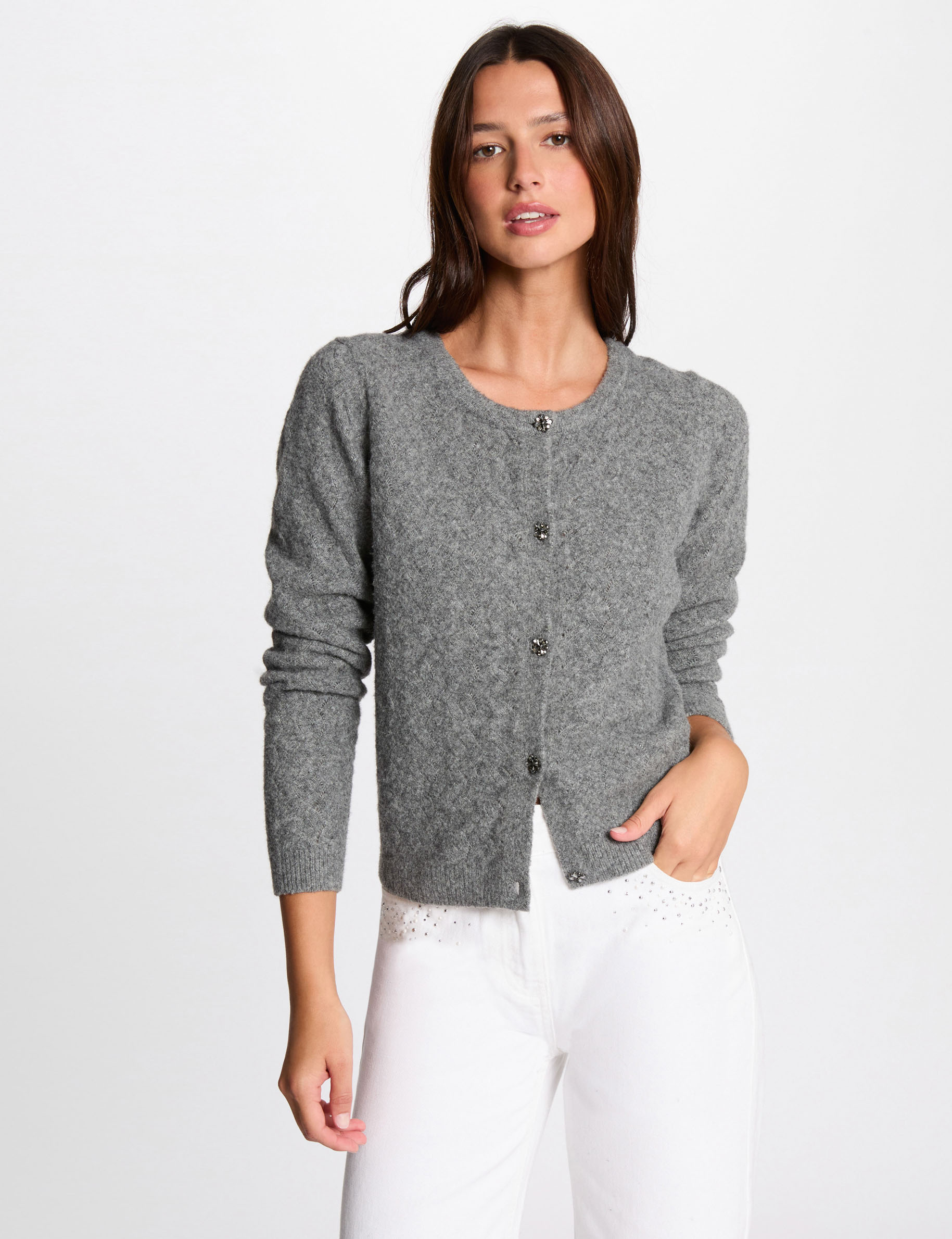 Gilet gris anthracite femme sale