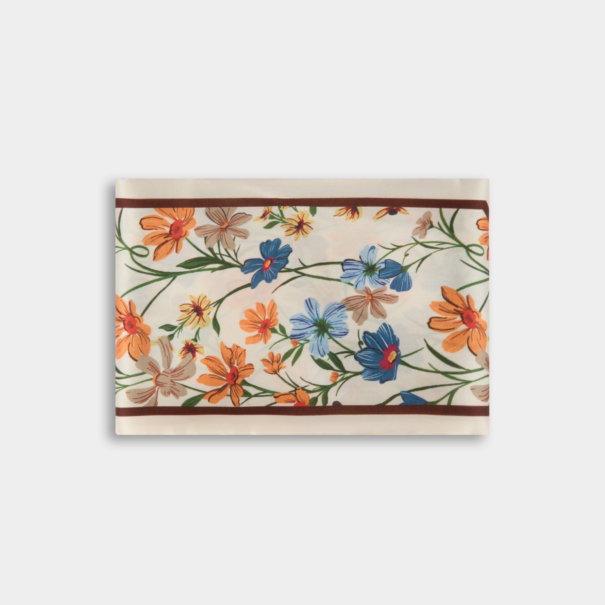 Foulard motif fleuri multicolore femme