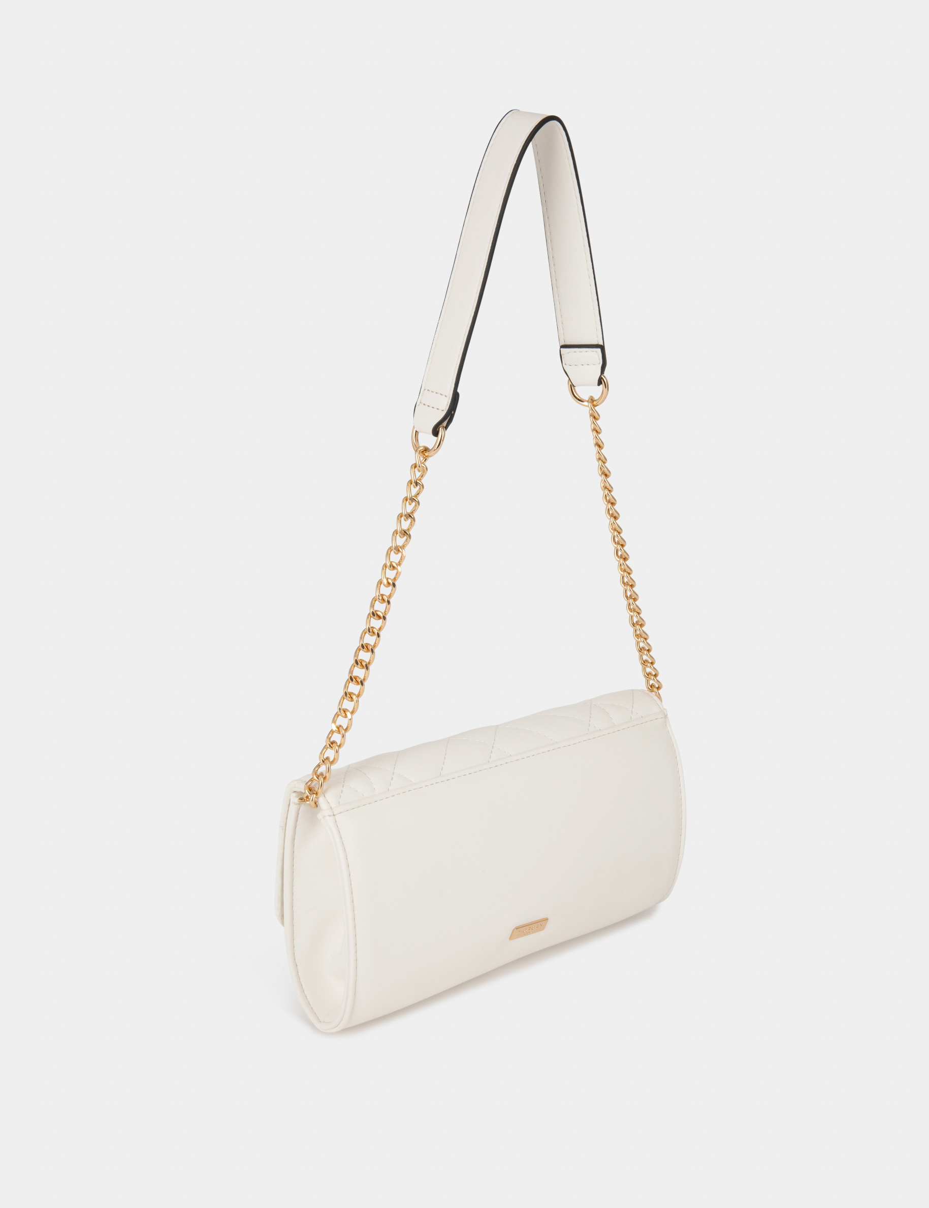 Sac pochette aspect matelassé blanc femme Sac pochette aspect matelassé blanc femme