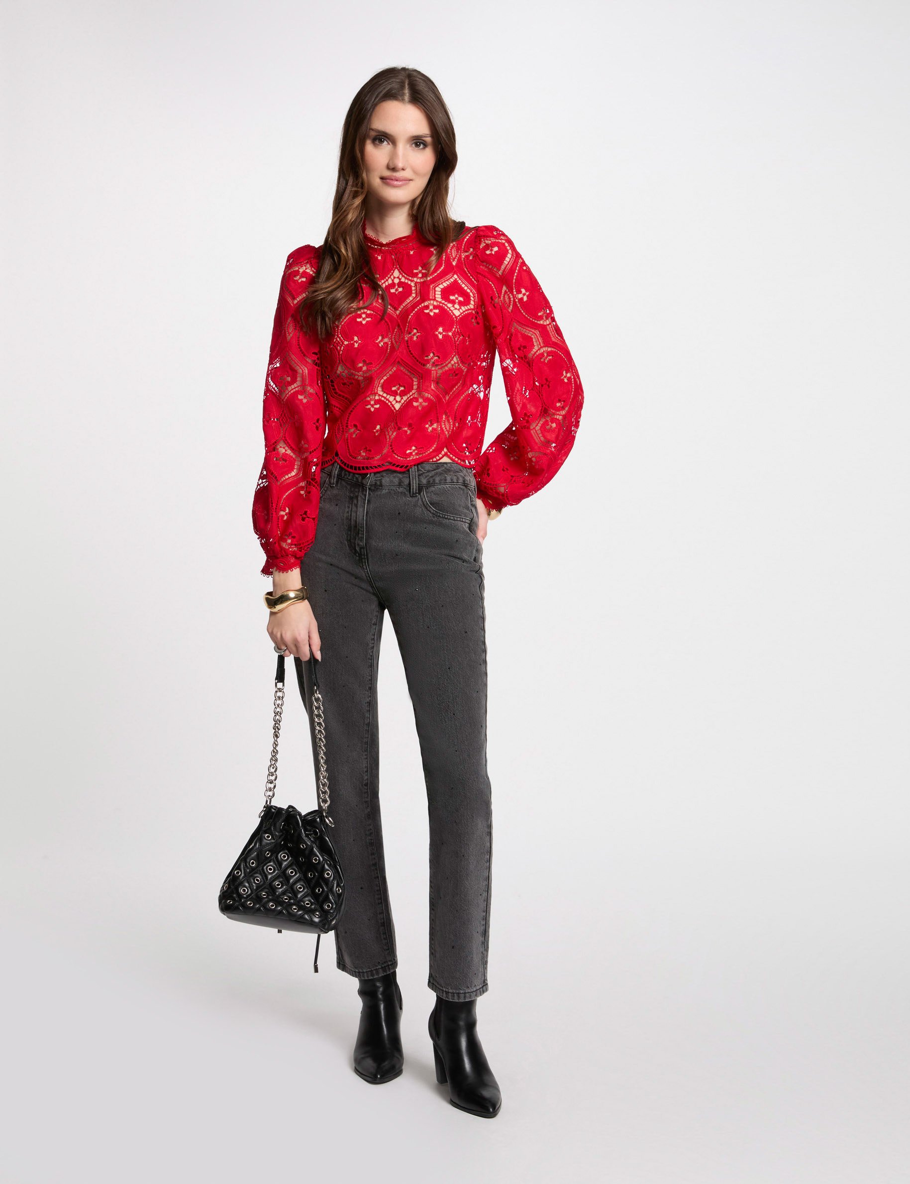 blouse manches longues rouge femme Blouse manches longues rouge femme