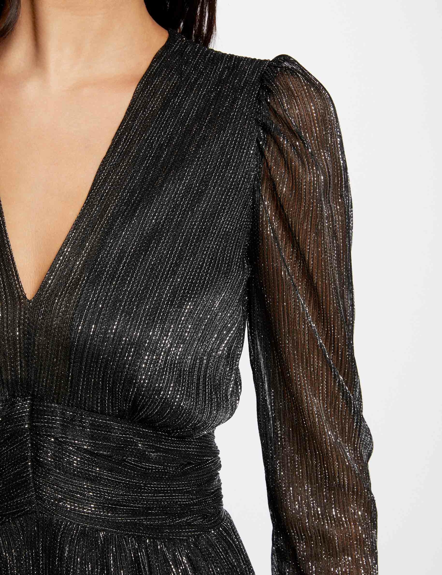 robe cintree avec fils metallises argente femme Robe cintrée avec fils métallisés argente femme