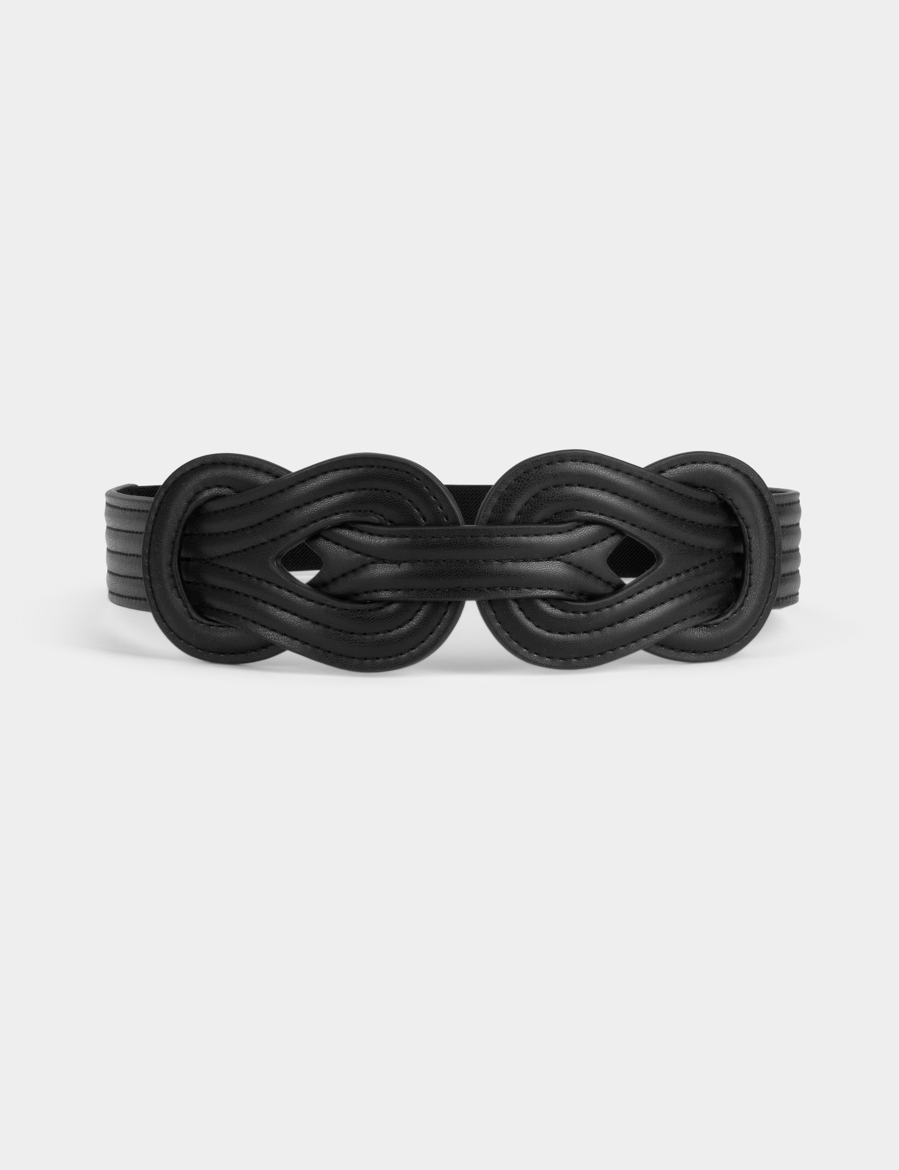 ceinture elastiquee avec noeuds noir femme Ceinture élastiquée avec noeuds noir femme