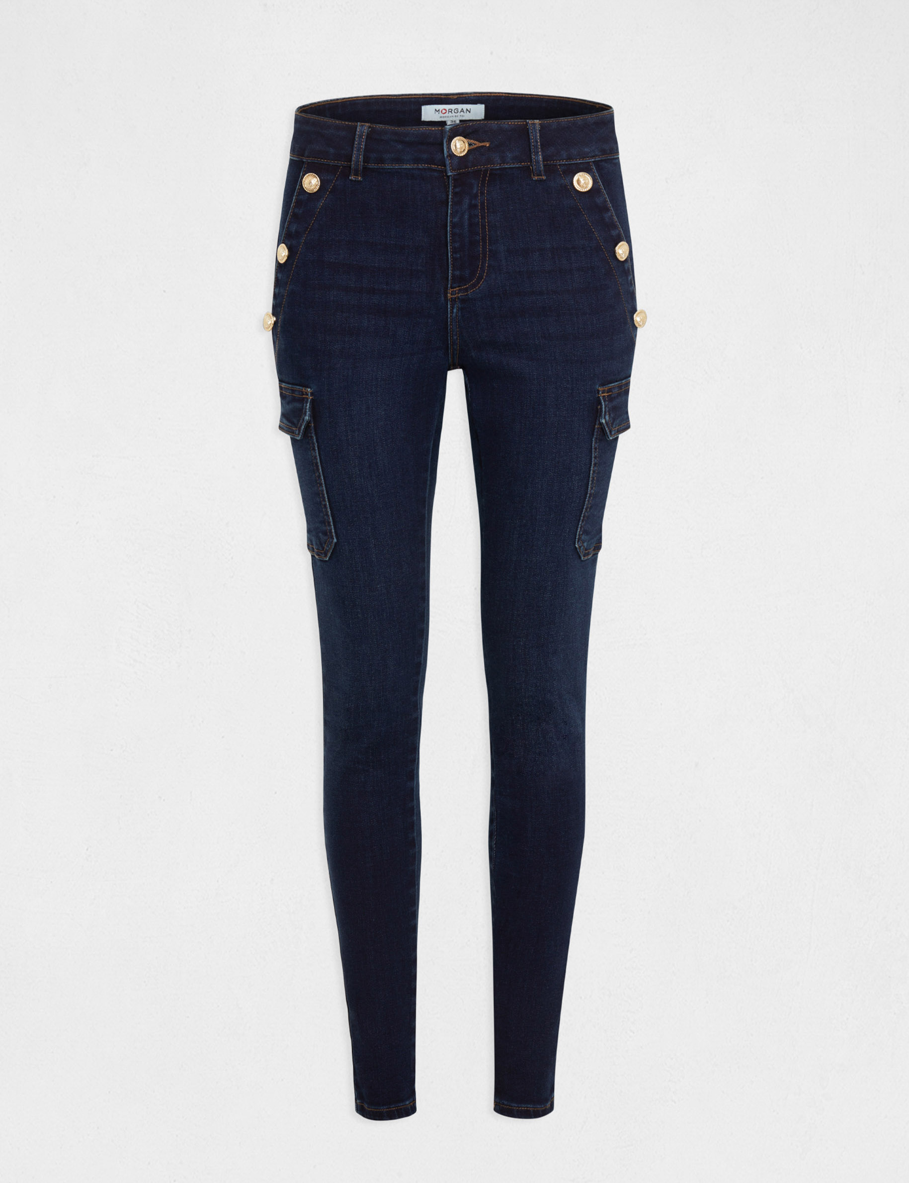 jeans cargo skinny a ponts jean brut femme Jeans cargo skinny à ponts jean brut femme