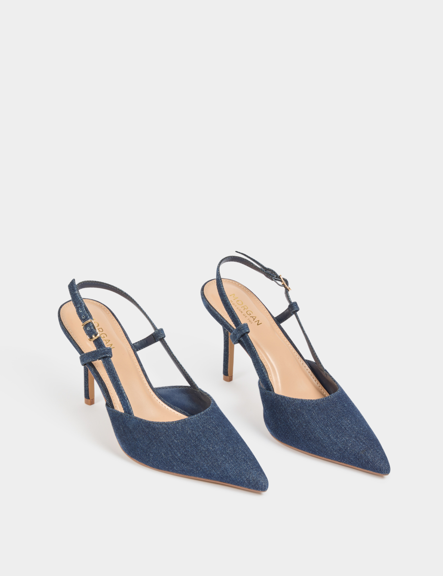 Escarpins Talons Morgan Pointure 38 - Noir Cuir - Neufs Avec Petits Défauts
