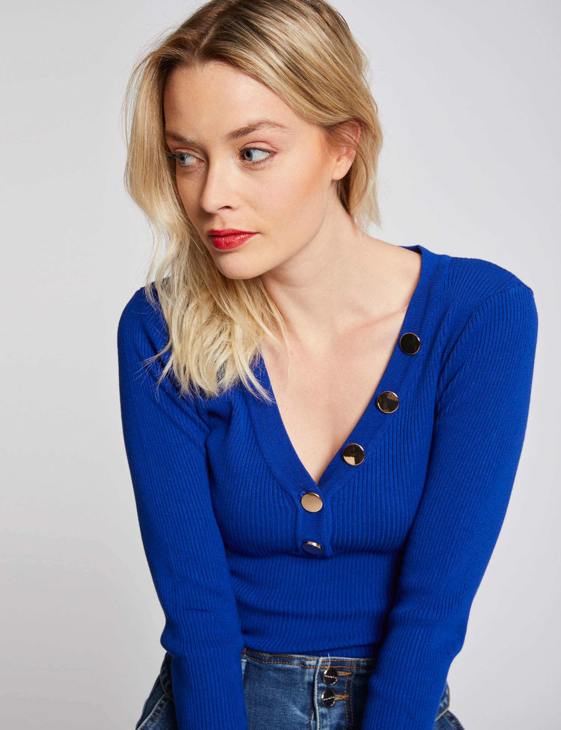 robe pull bleu electrique