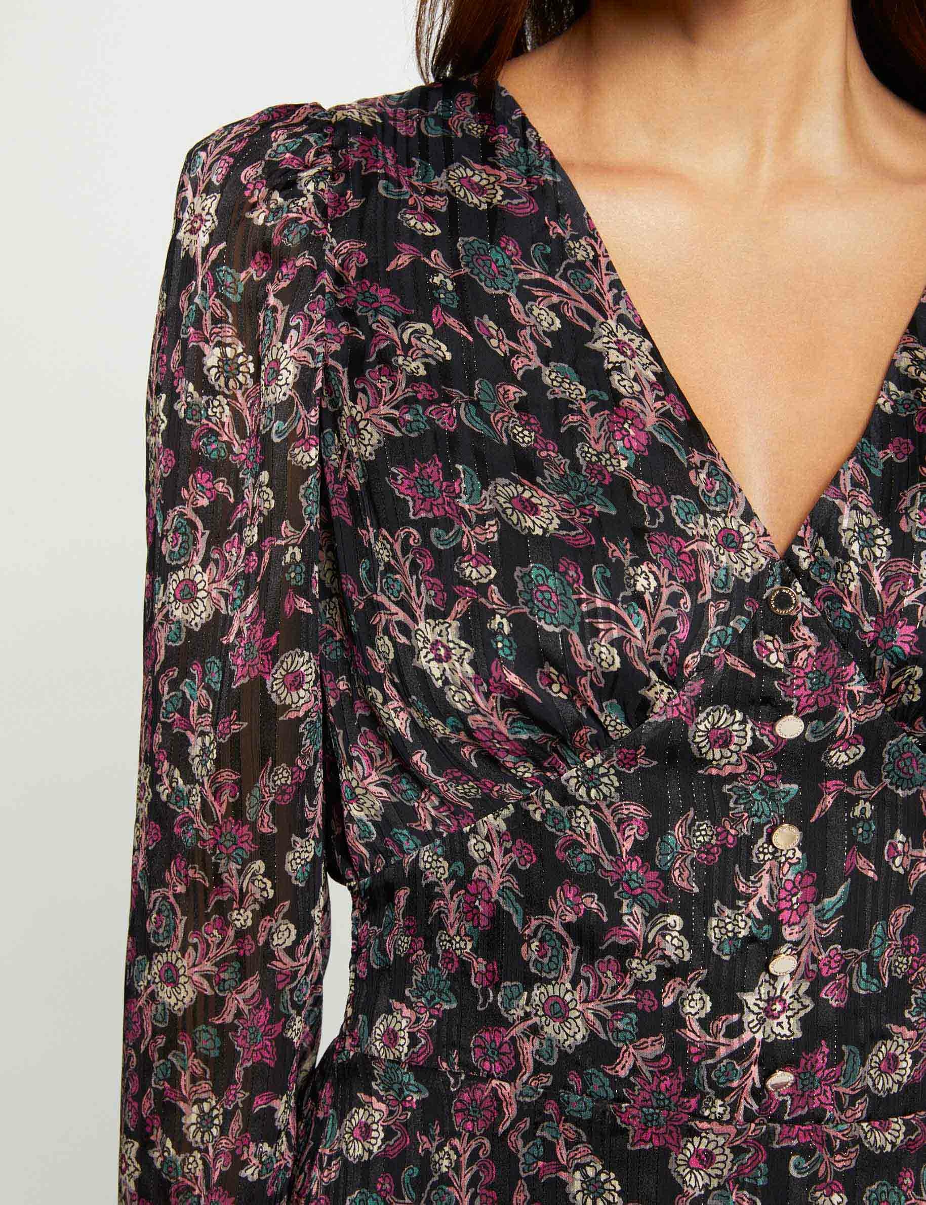 Robe cintrée imprimé floral multico femme