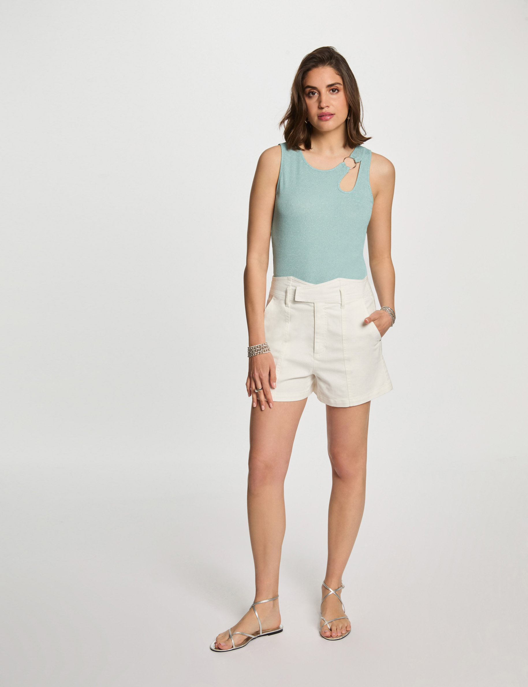Haut Sans Manches Multiline - Vert - Taille L - Neuf Avec étiquettes
