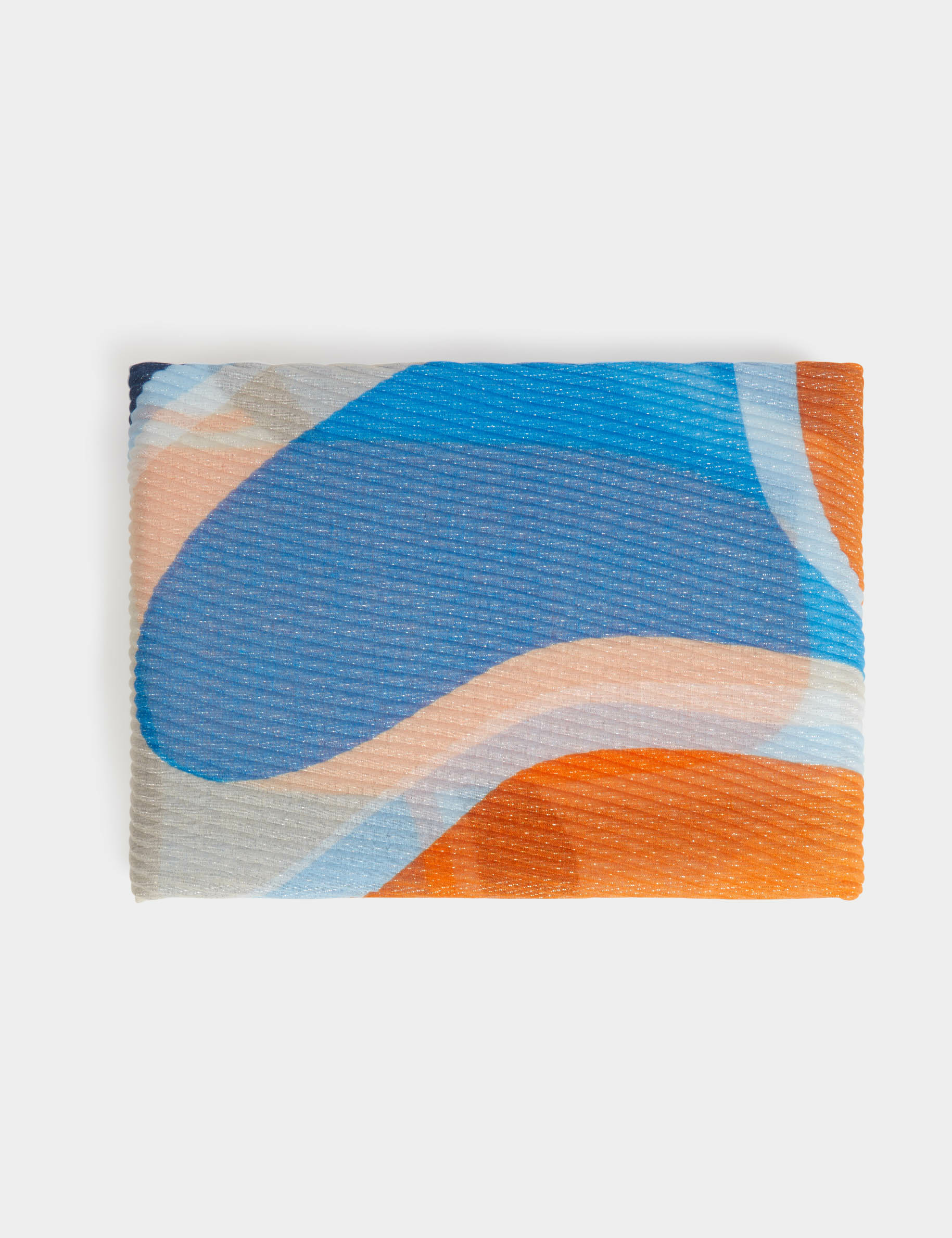 foulard plisse imprime multicolore femme Foulard plissé imprimé multicolore femme