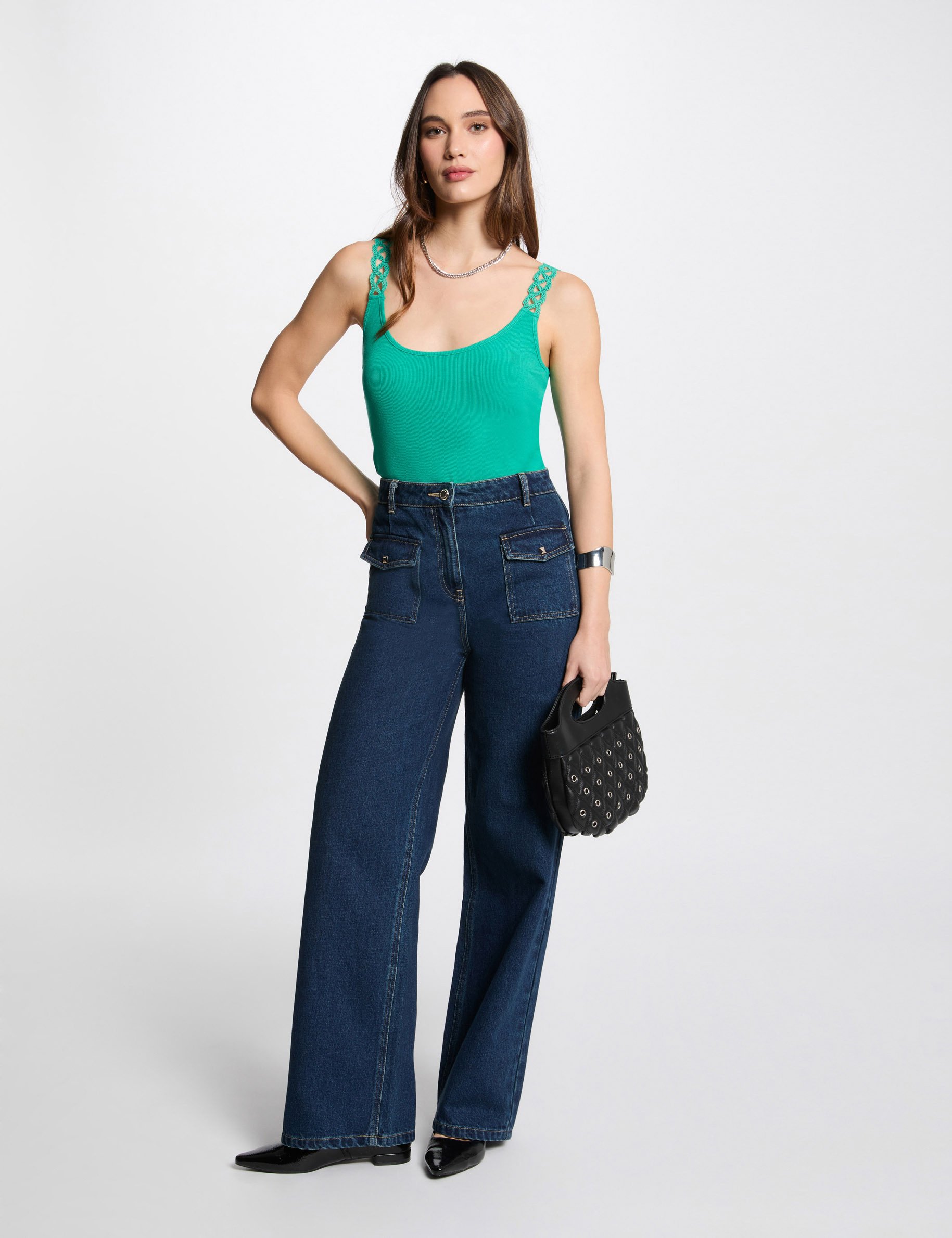 debardeur sans manches vert emeraude femme Débardeur sans manches vert émeraude femme