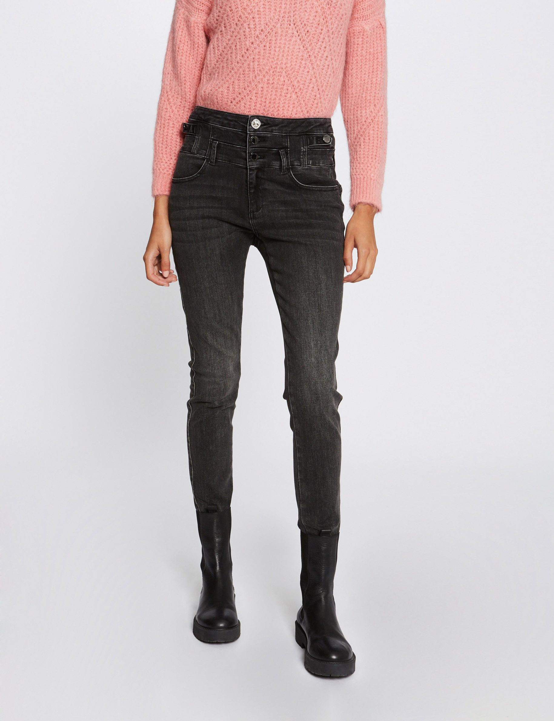 FOREVER 21 Jeans Skinny Femme Taille Basse Lavage Foncé