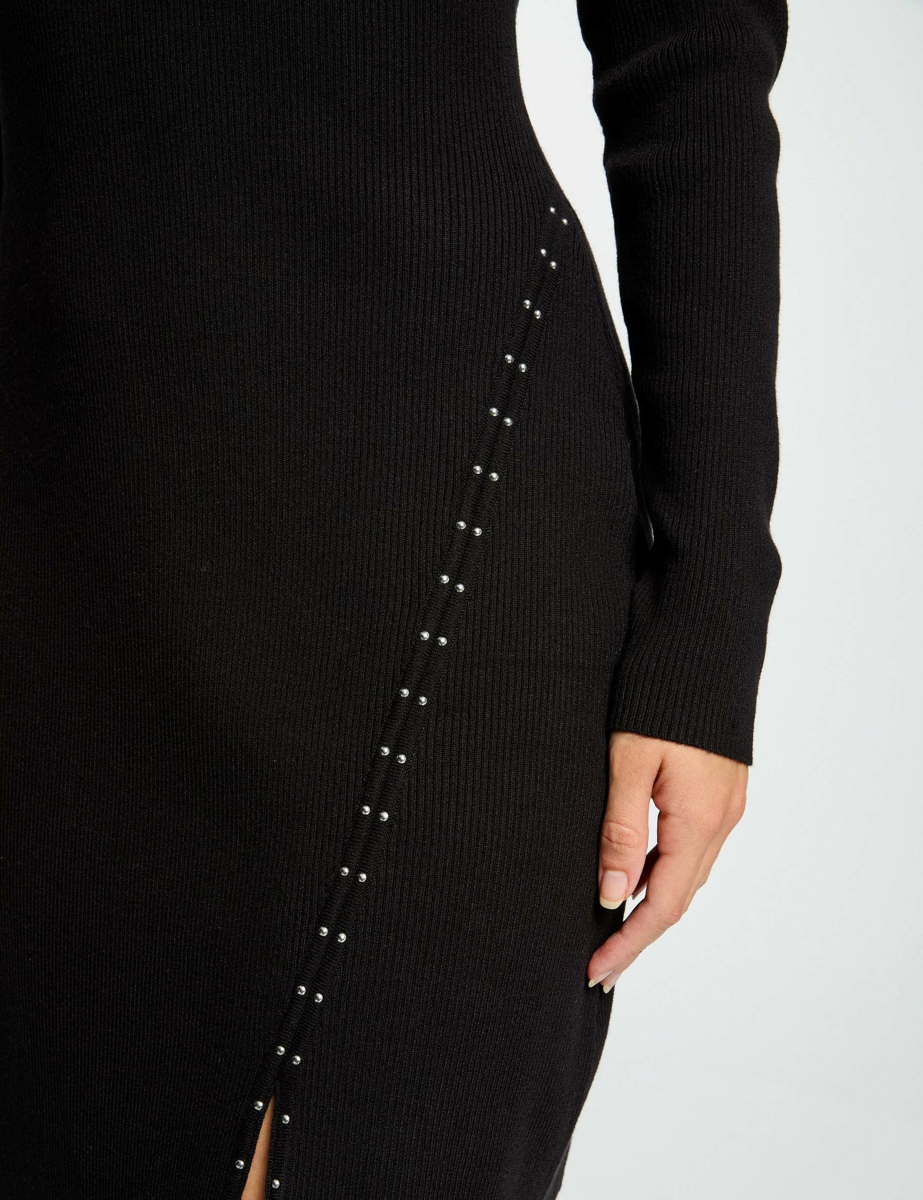 robe tricot courte ajustee noir femme Robe tricot courte ajustée noir femme