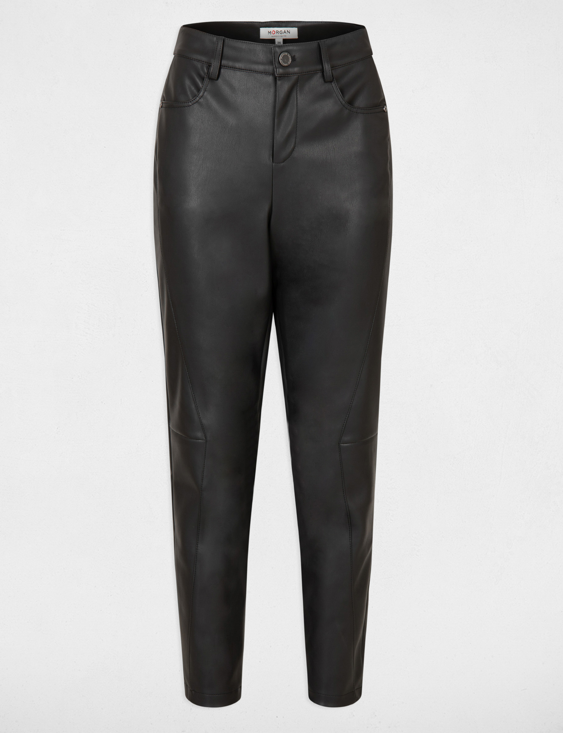 pantalon simili cuir femme avec zip