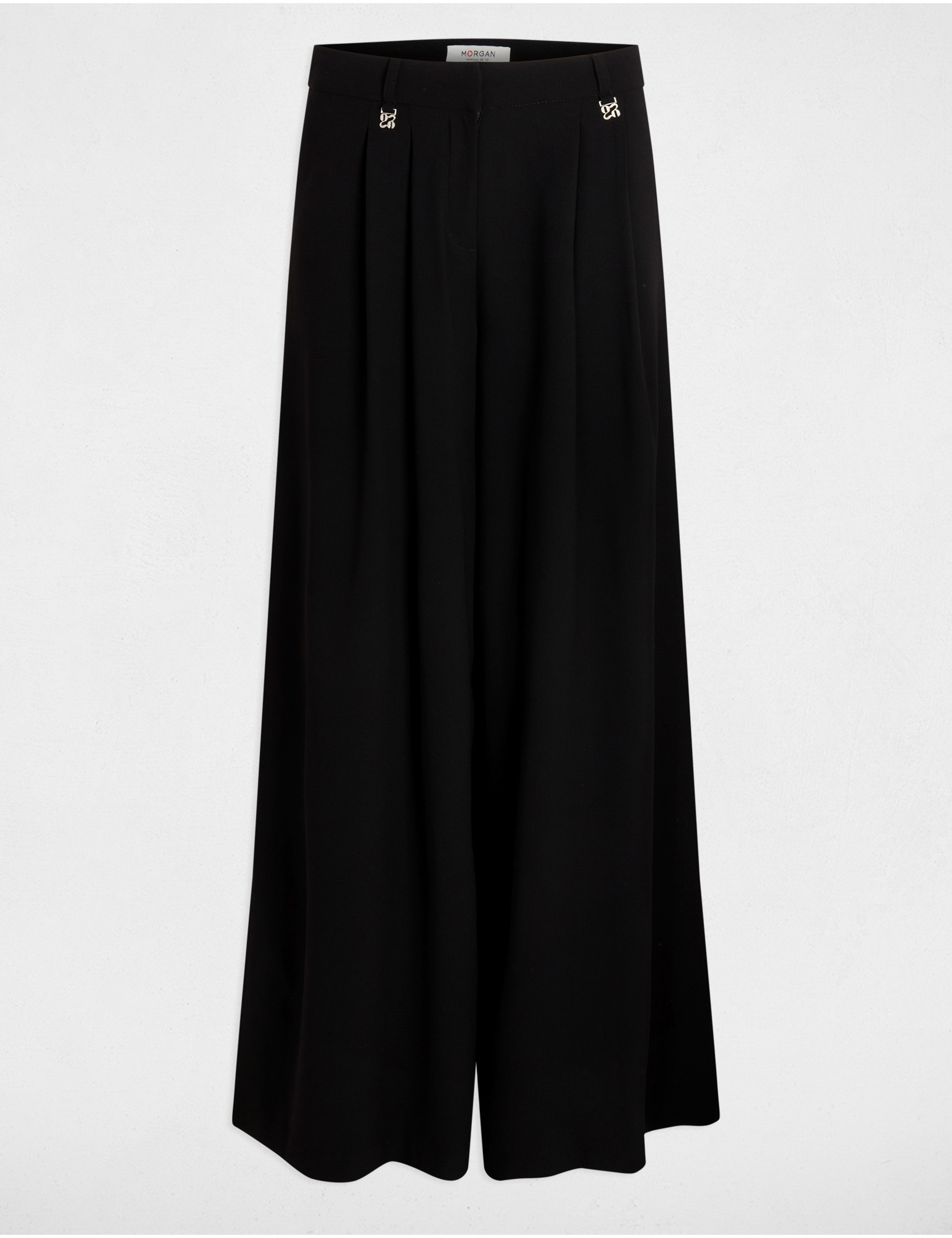 pantalon large fluide noir femme Pantalon large fluide noir femme