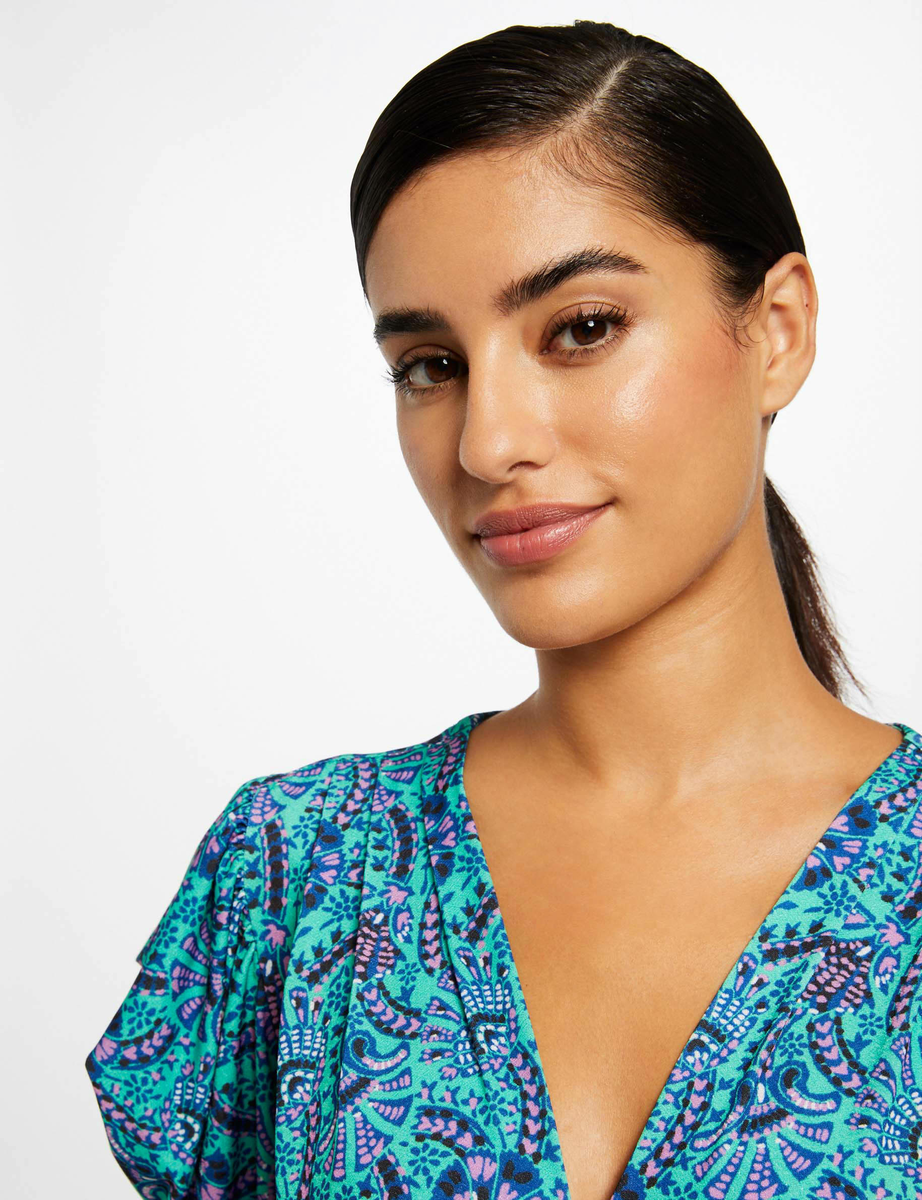 T-shirt manches courtes imprimé abstrait multico femme T-shirt manches courtes imprimé abstrait multico femme