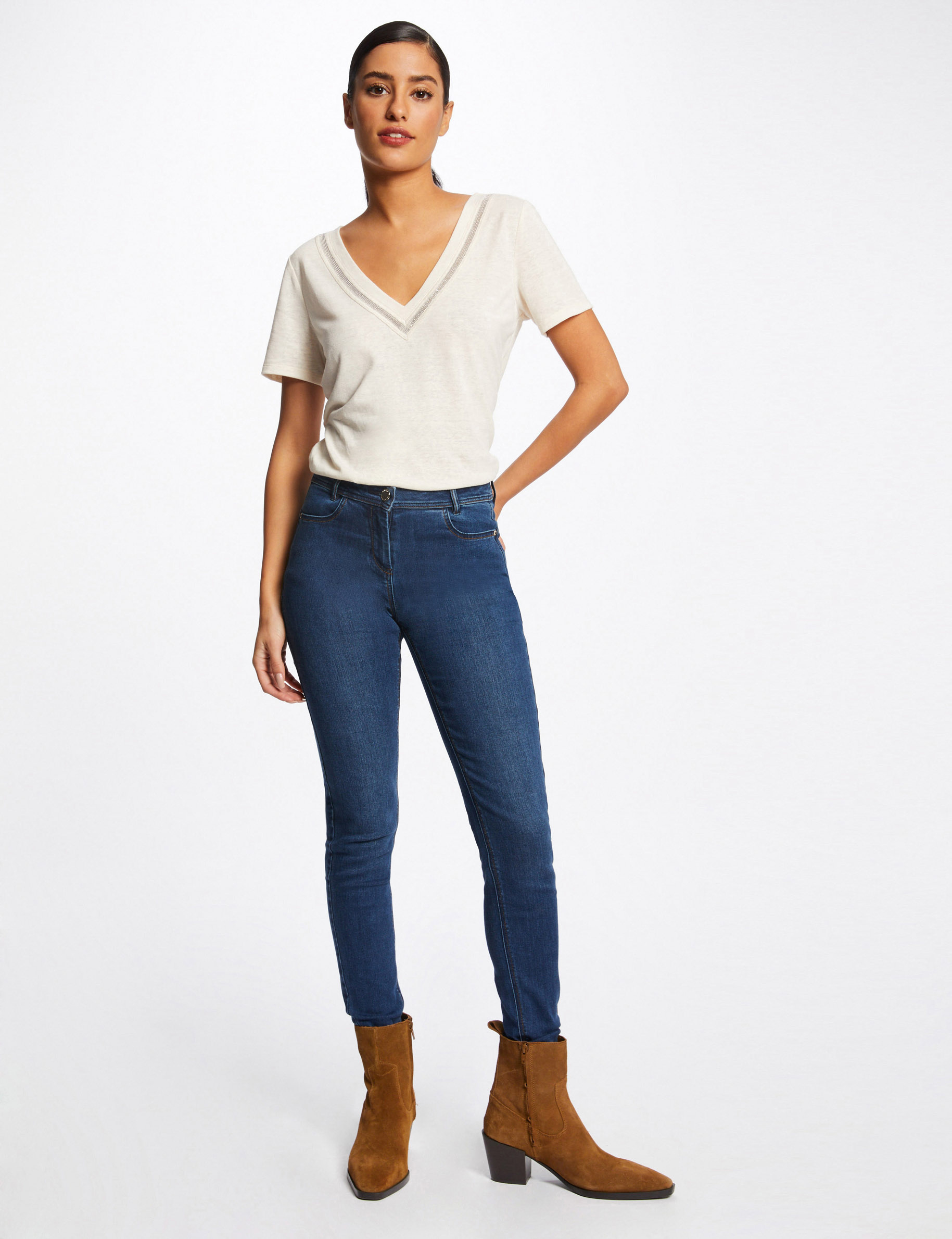 Jeans slim taille standard jean stone femme Jeans slim taille standard jean stone femme