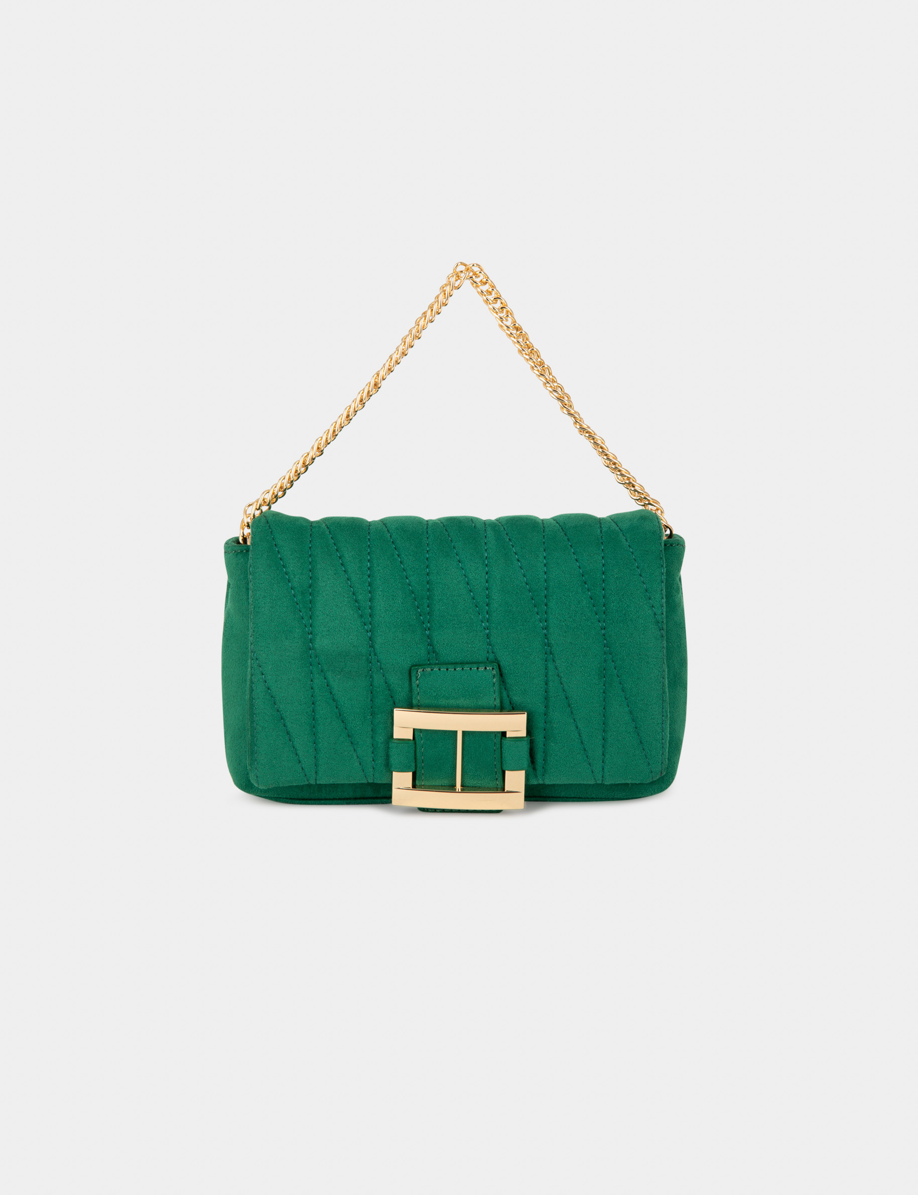 Sac matelassé avec boucle vert femme Sac matelassé avec boucle vert femme