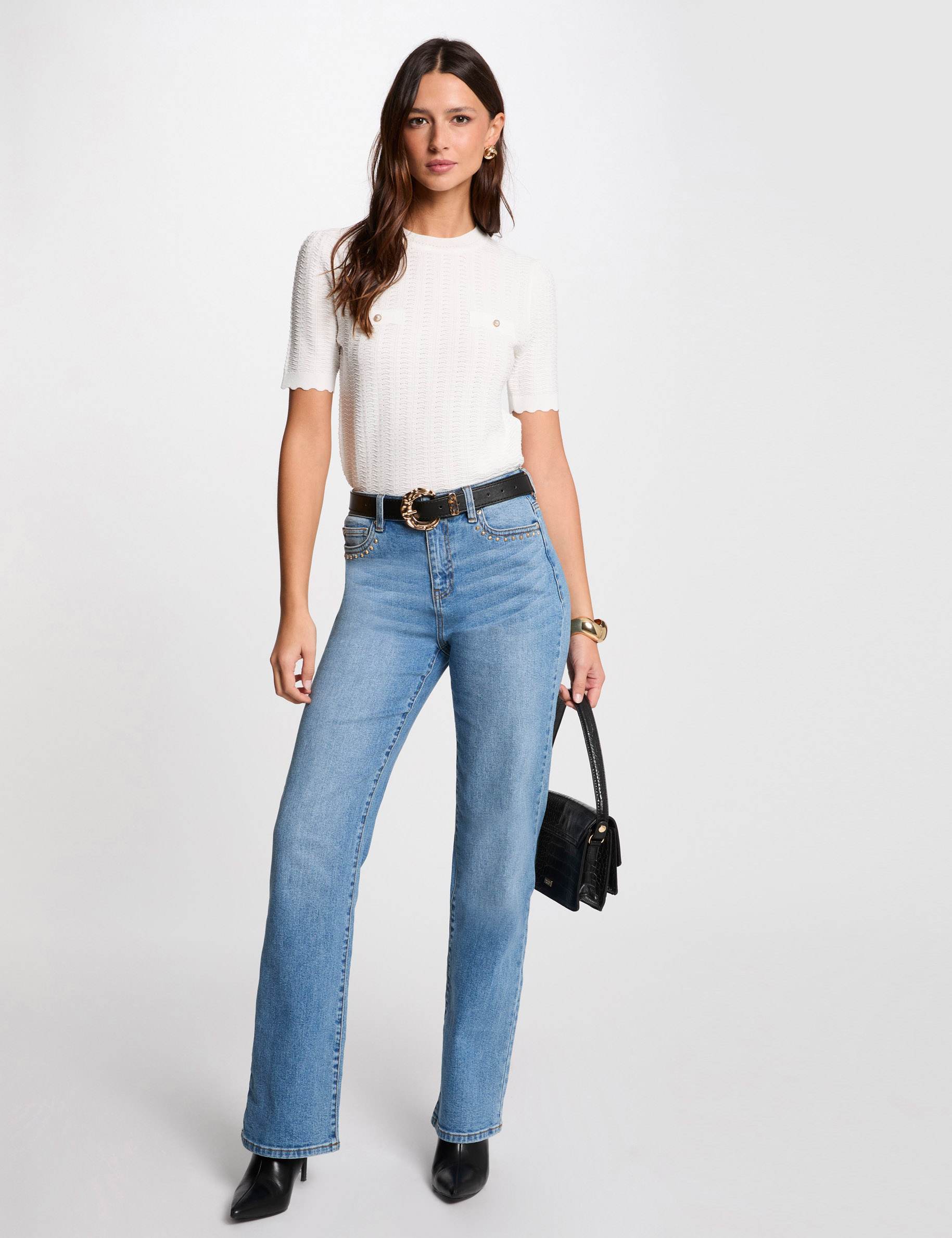 pull manches courtes blanc femme Pull manches courtes blanc femme