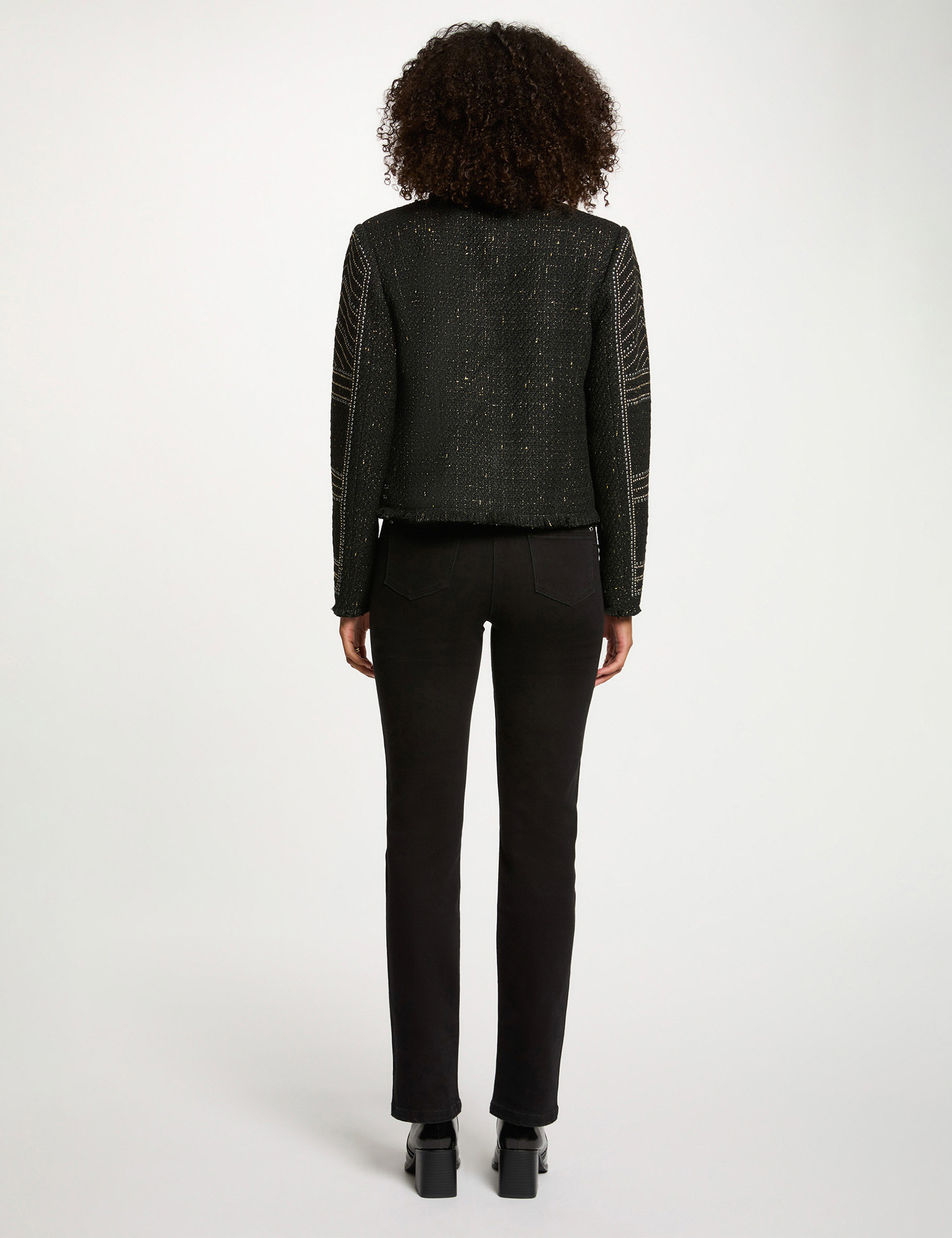 Jean AMIRI Femme Déchiré/Vieilli Noir Avec Strass - Taille 26 - Neuf Sans étiquettes