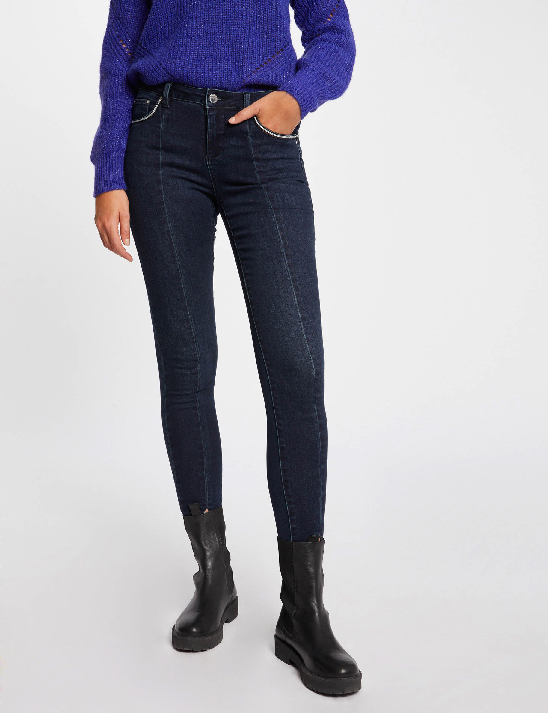 Jeans slim avec sequins jean stone femme