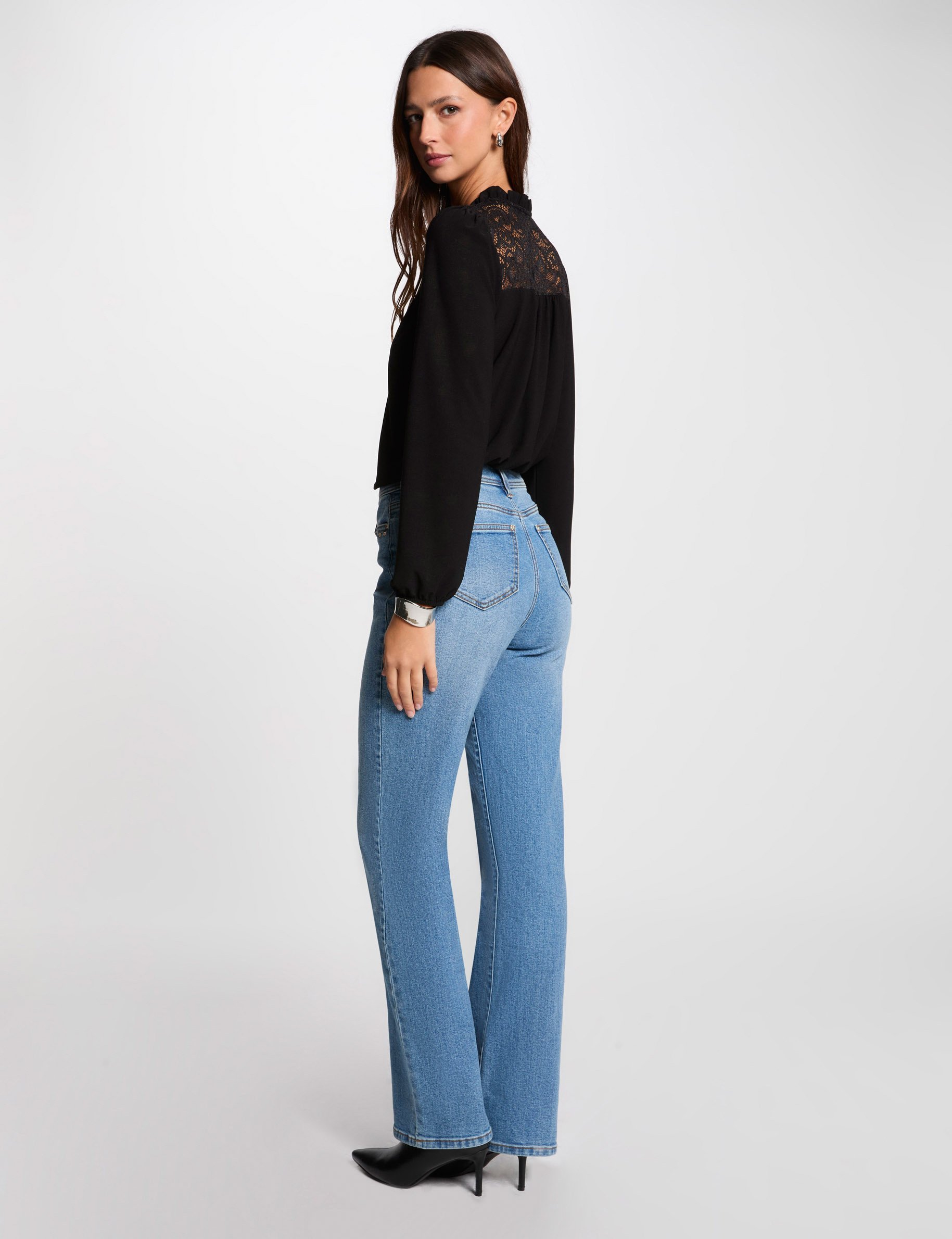 t shirt manches longues noir femme T-shirt manches longues noir femme