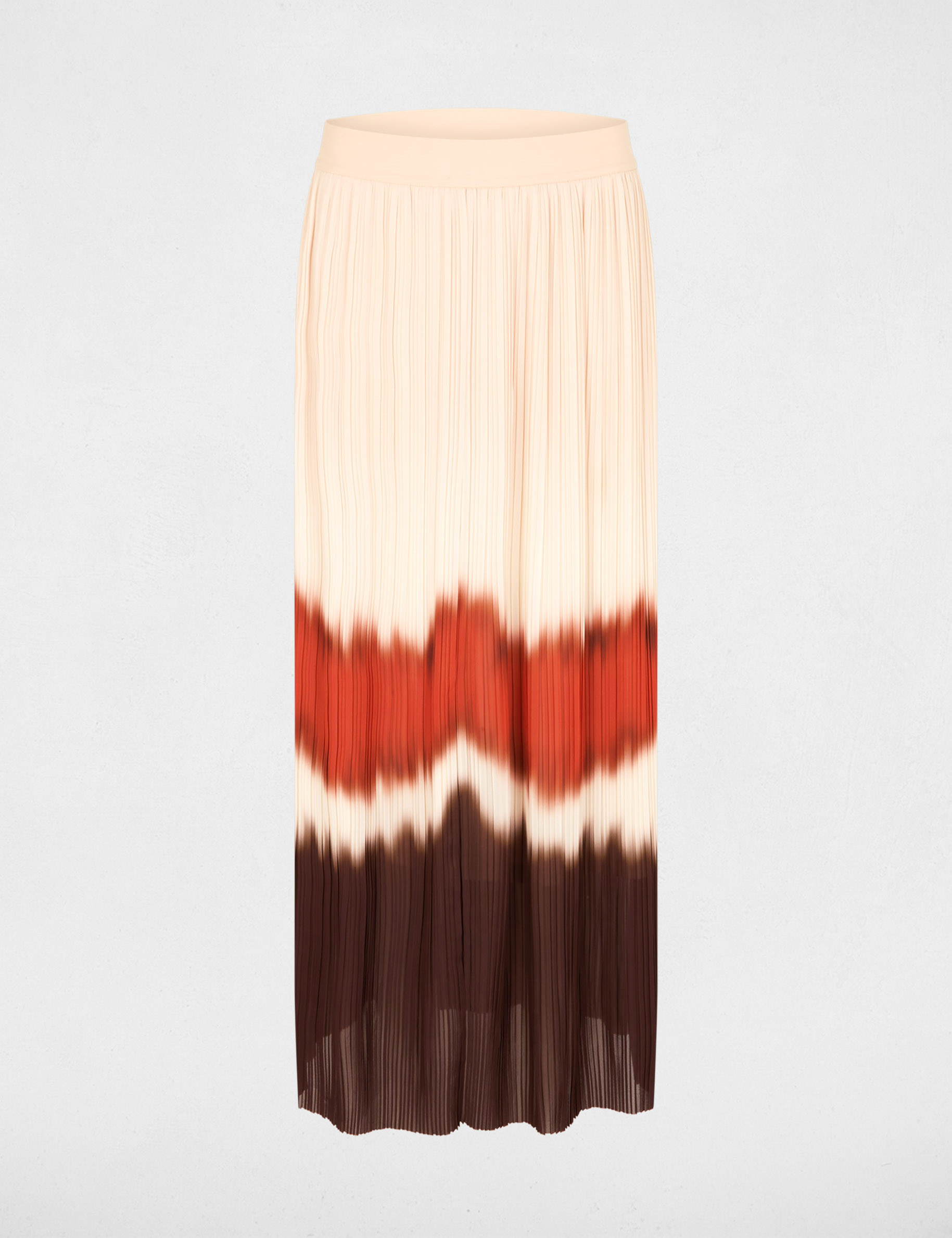 Jupe longue pliss&eacute;e multicolore femme