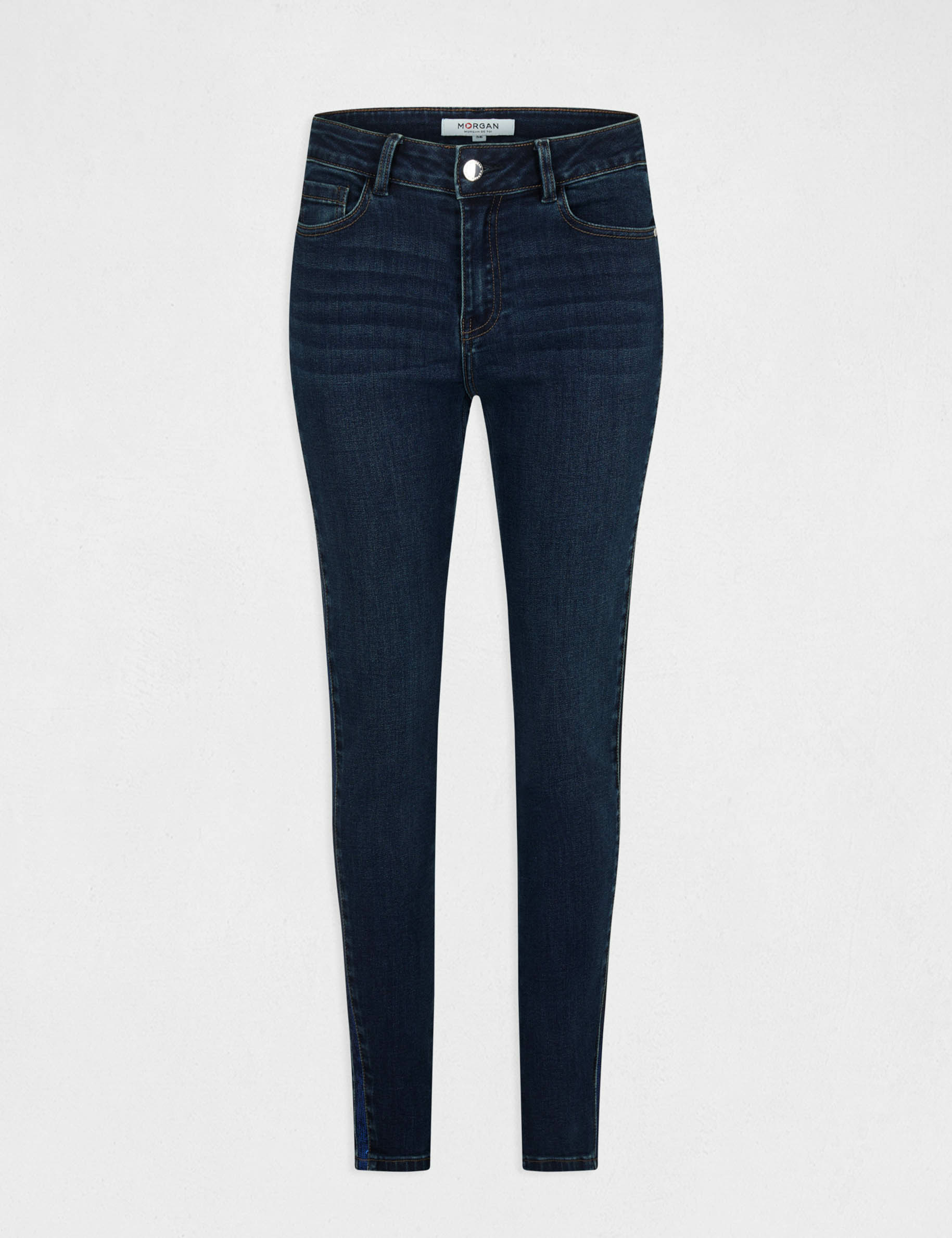 jeans slim avec bandes sequins jean stone femme Jeans slim avec bandes sequins jean stone femme