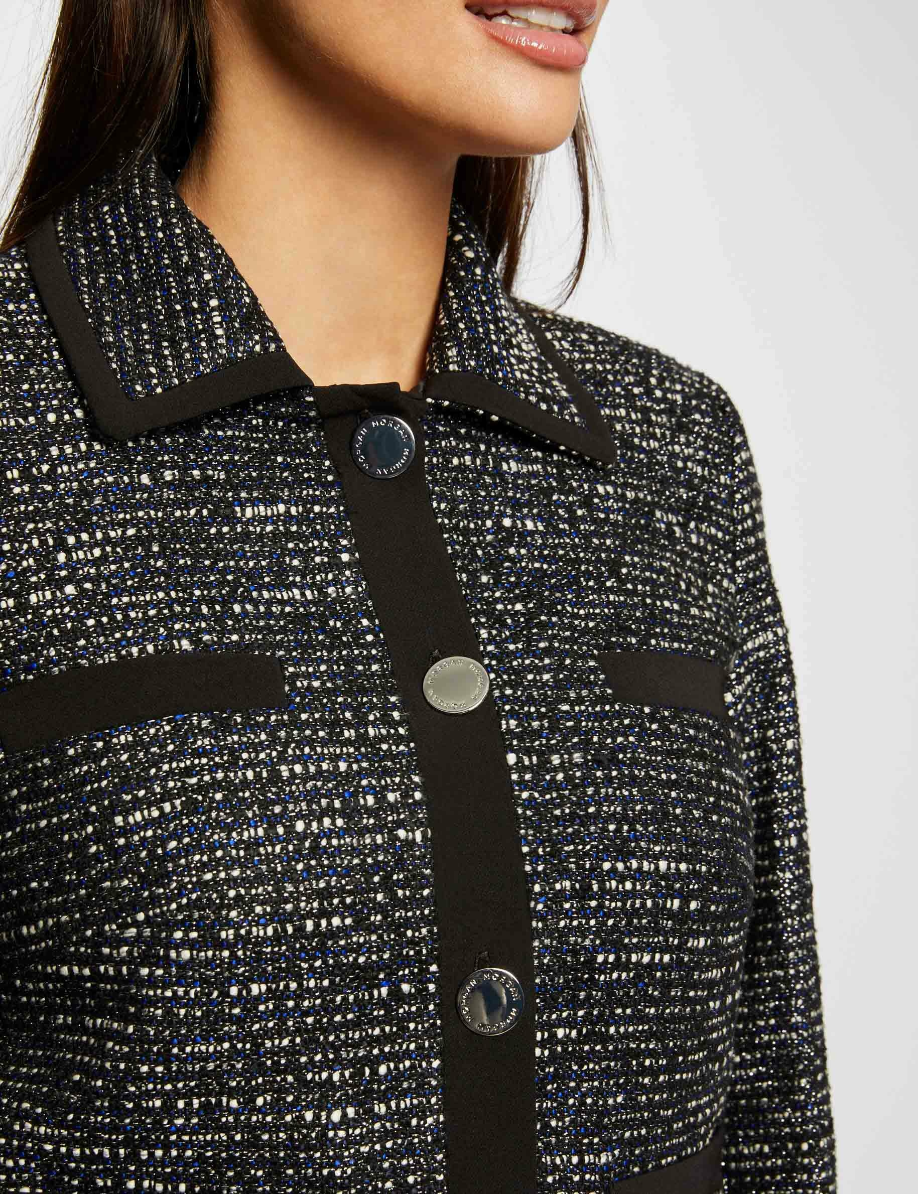 Veste droite boutonnée marine femme Veste droite boutonnée marine femme