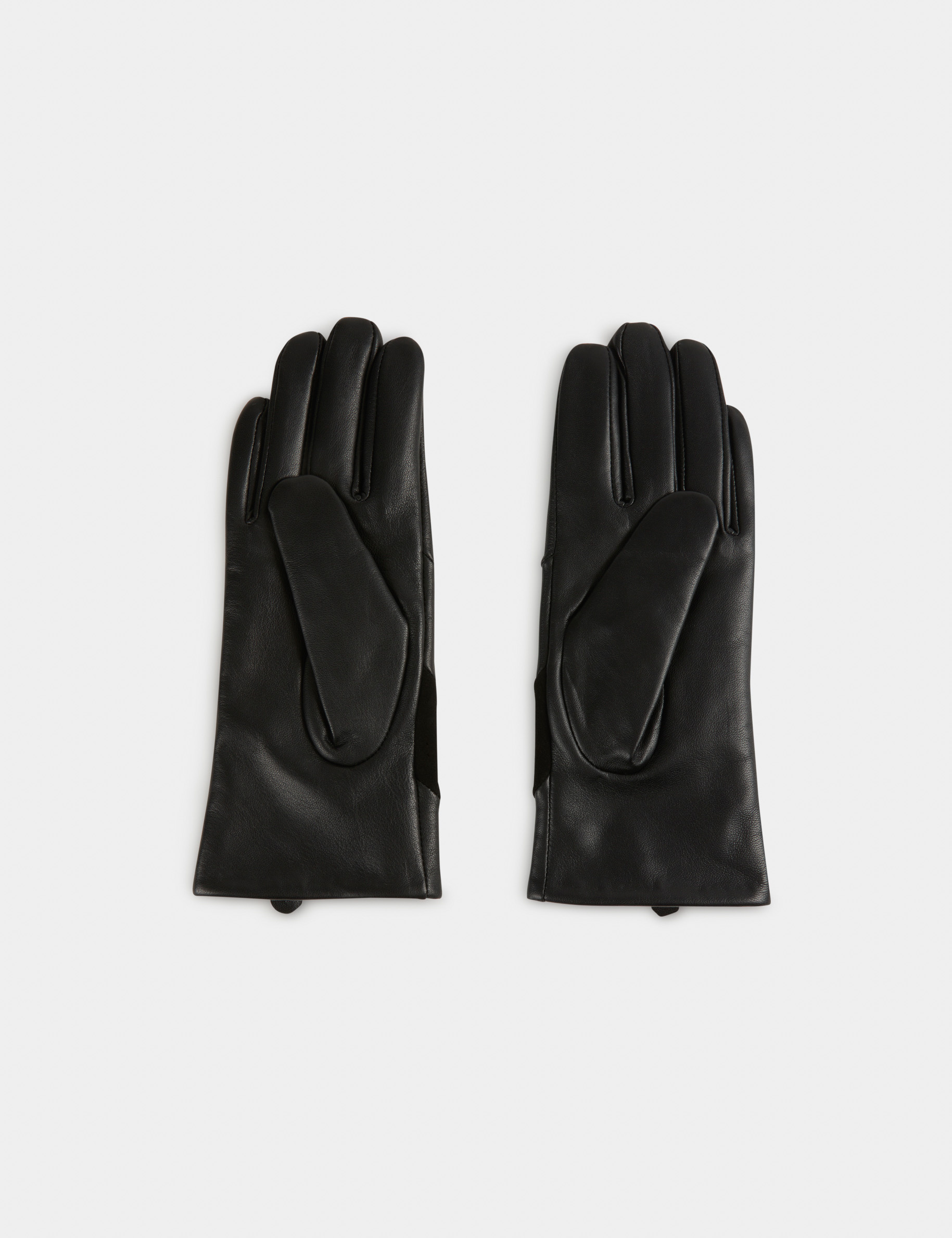 gants en cuir noir femme Gants en cuir noir femme