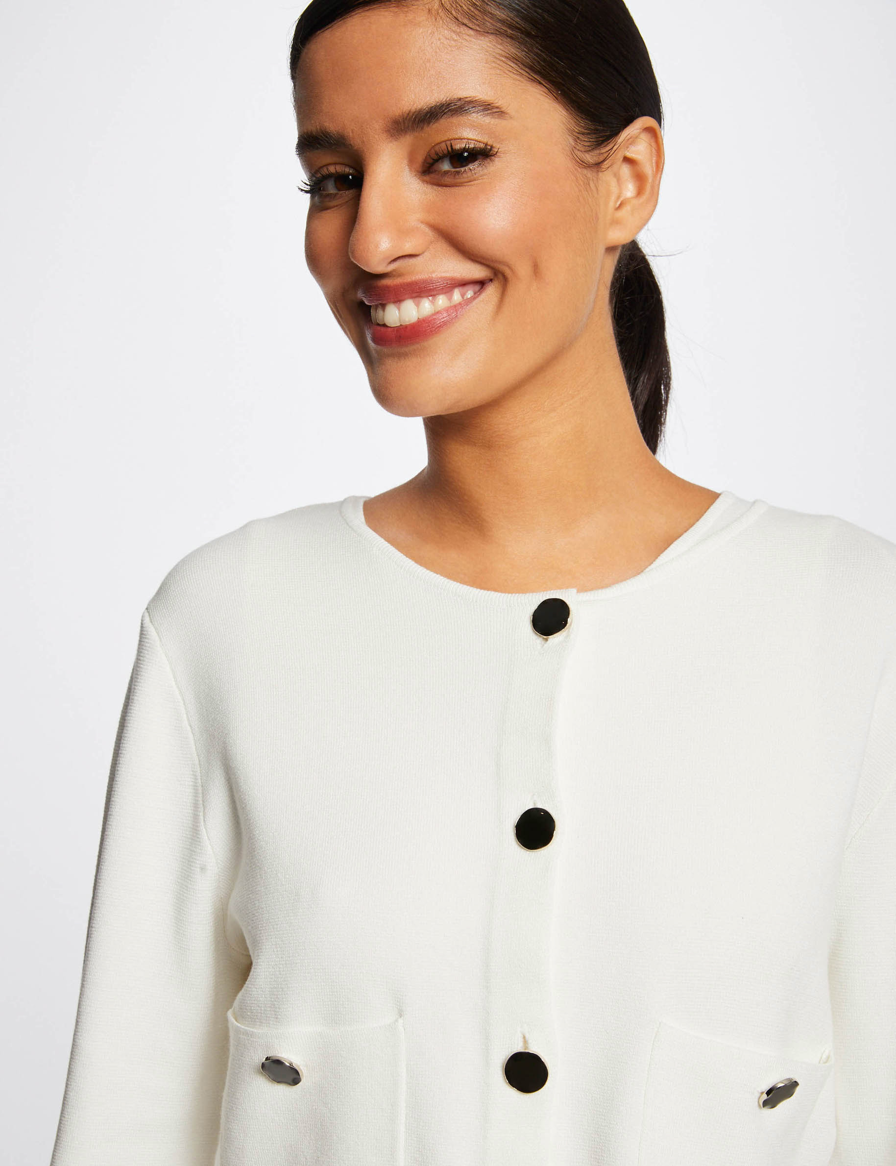Robe ajustée effet 2-en-1 ecru femme Robe ajustée effet 2-en-1 ecru femme