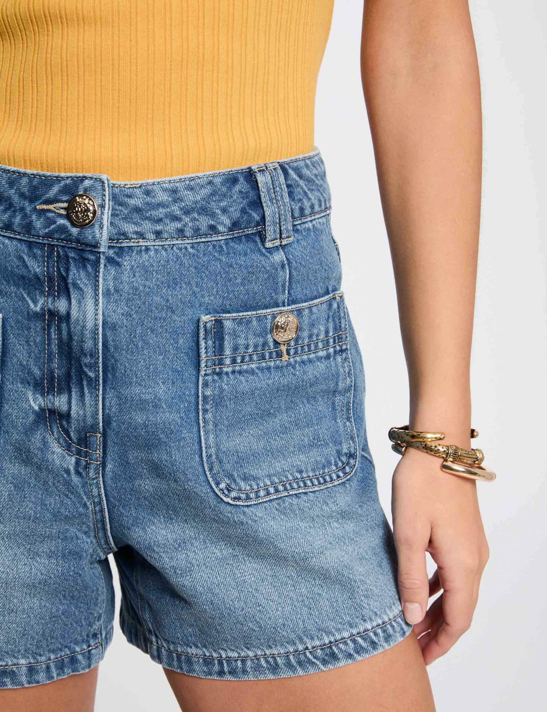 short slim en jean denim stone femme Short slim en jean denim stone femme