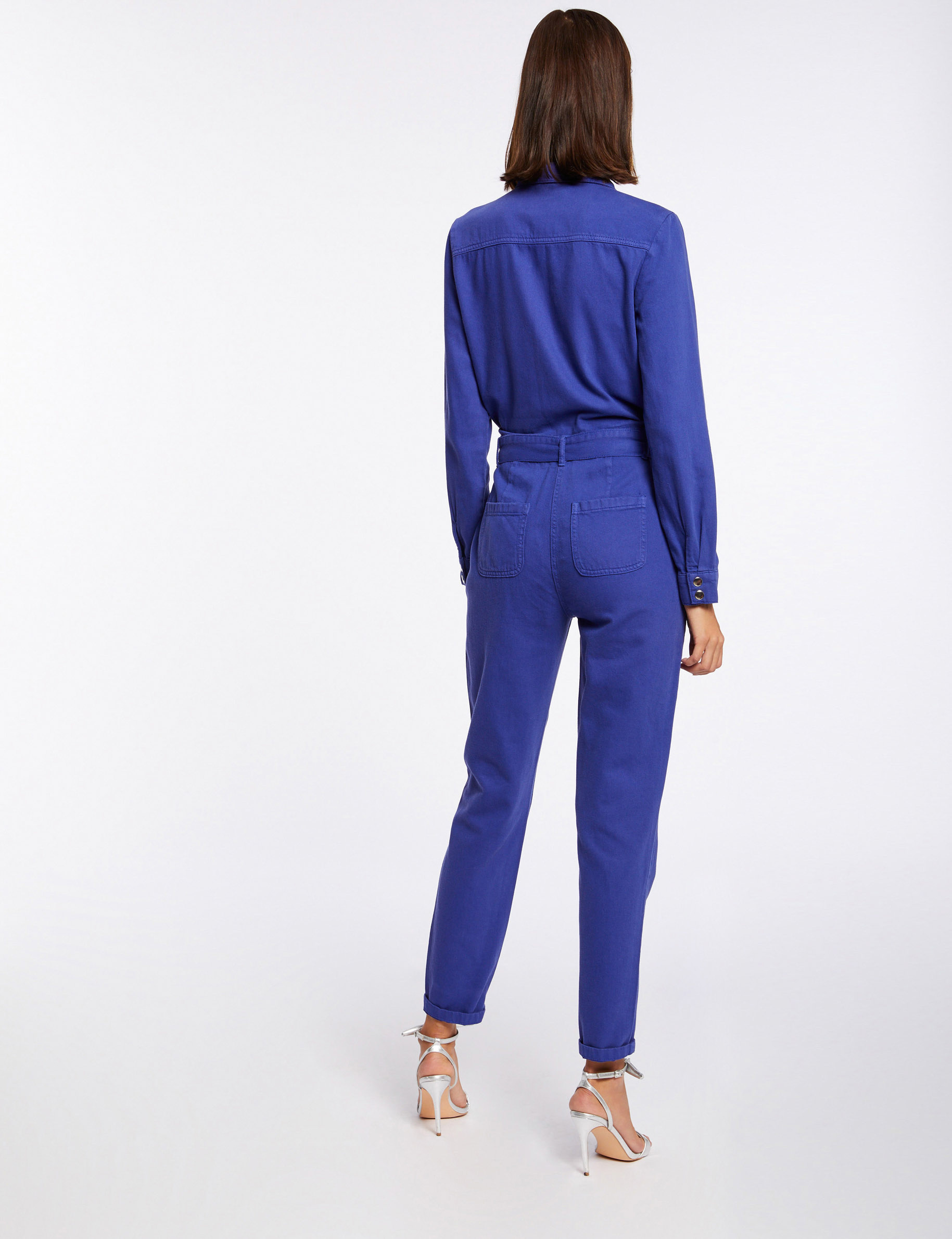 combinaison droite avec volants violet femme Combinaison droite avec volants violet femme