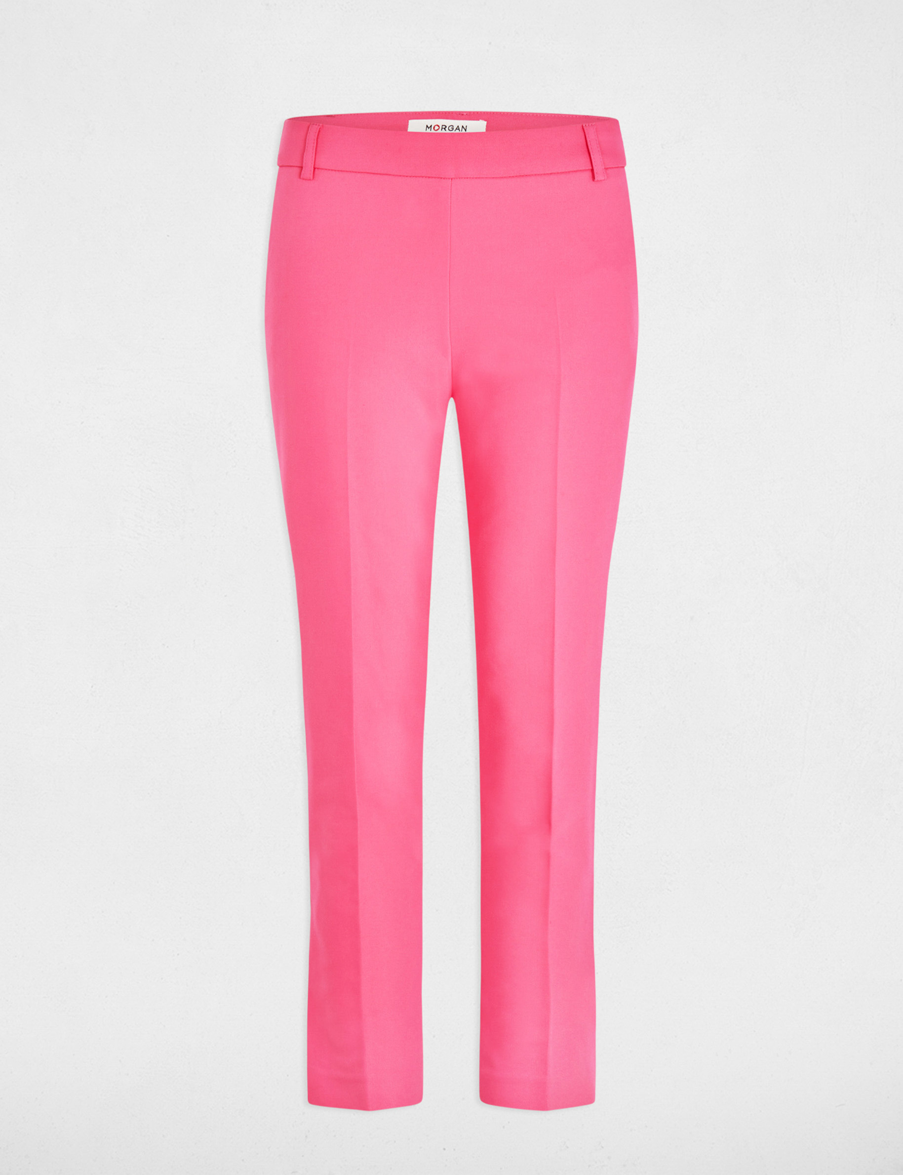Pantalon cigarette 7/8ème rose femme