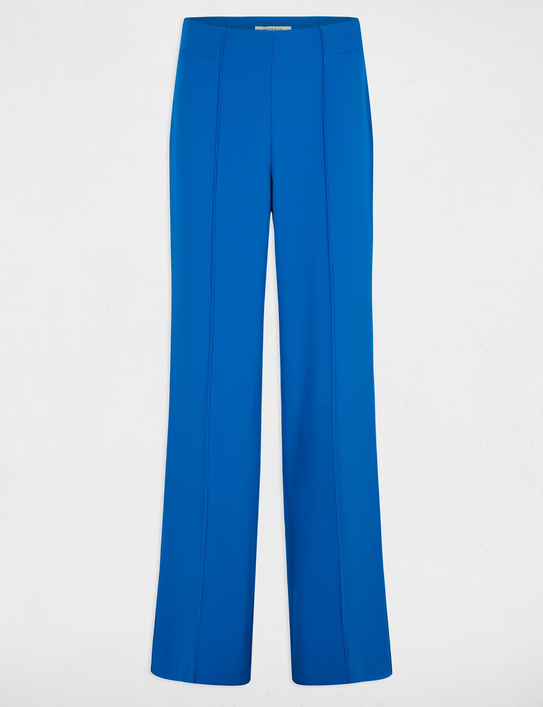 pantalon jambe large fluide bleu electrique femme Pantalon jambe large fluide bleu electrique femme